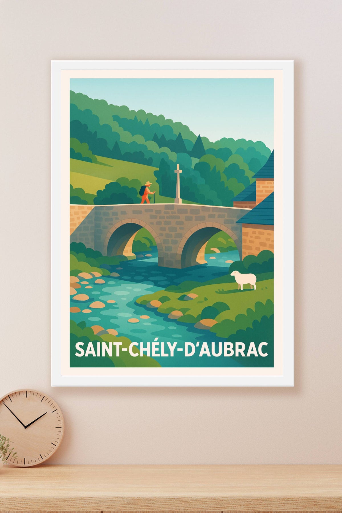 Affiche Saint-Chély-d'Aubrac — L'escapade nature intemporelle · poster d'art de Saint-Chély-d'Aubrac
