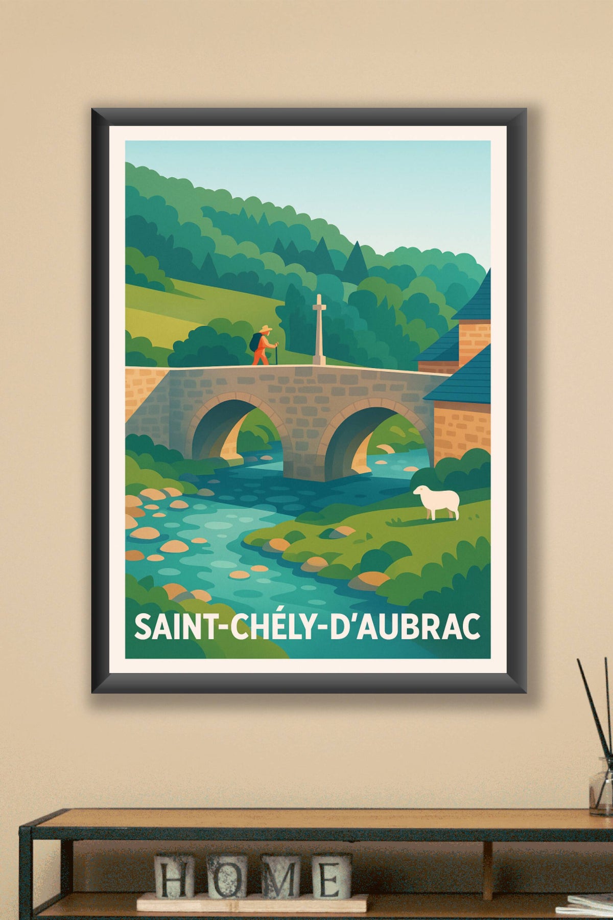 Affiche Saint-Chély-d'Aubrac — L'escapade nature intemporelle · poster d'art de Saint-Chély-d'Aubrac