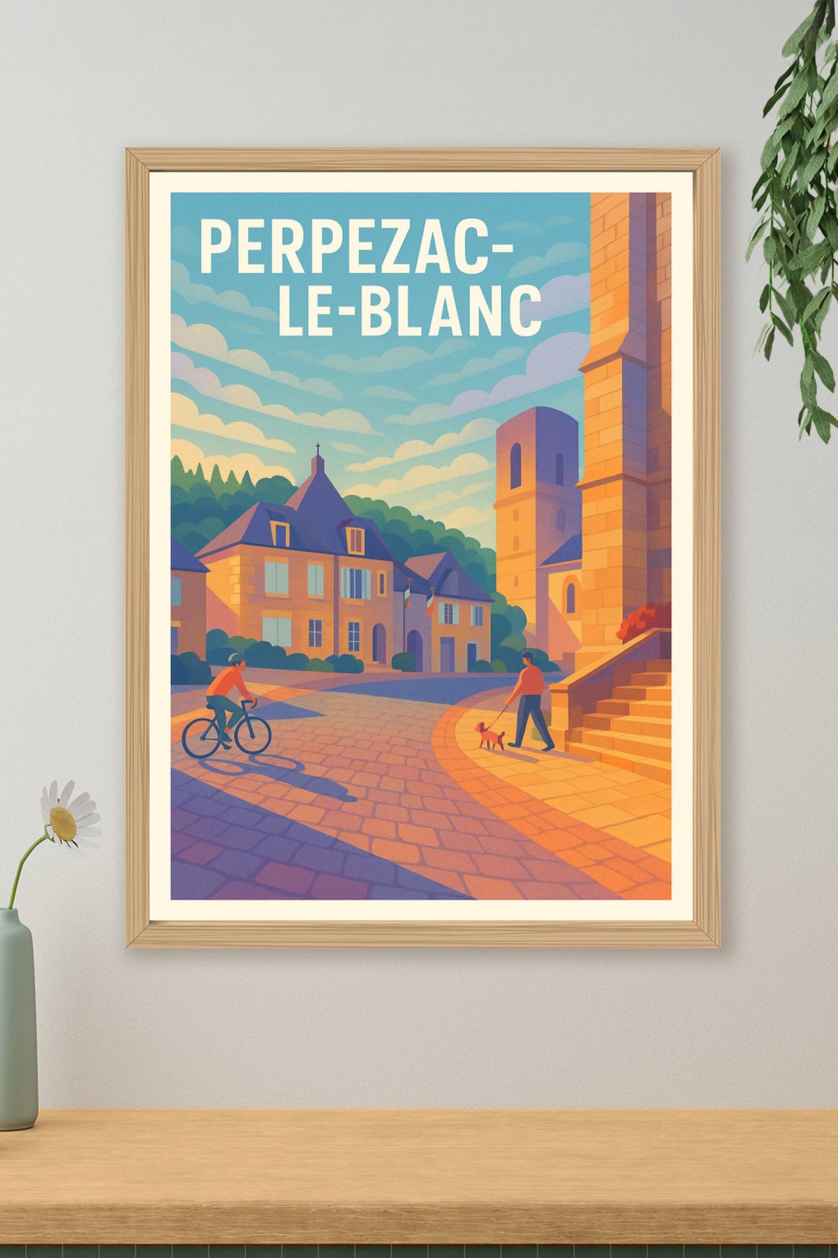 Affiche Perpezac-le-Blanc — Charme et sérénité d'un village authentique · poster d'art de Perpezac-le-Blanc