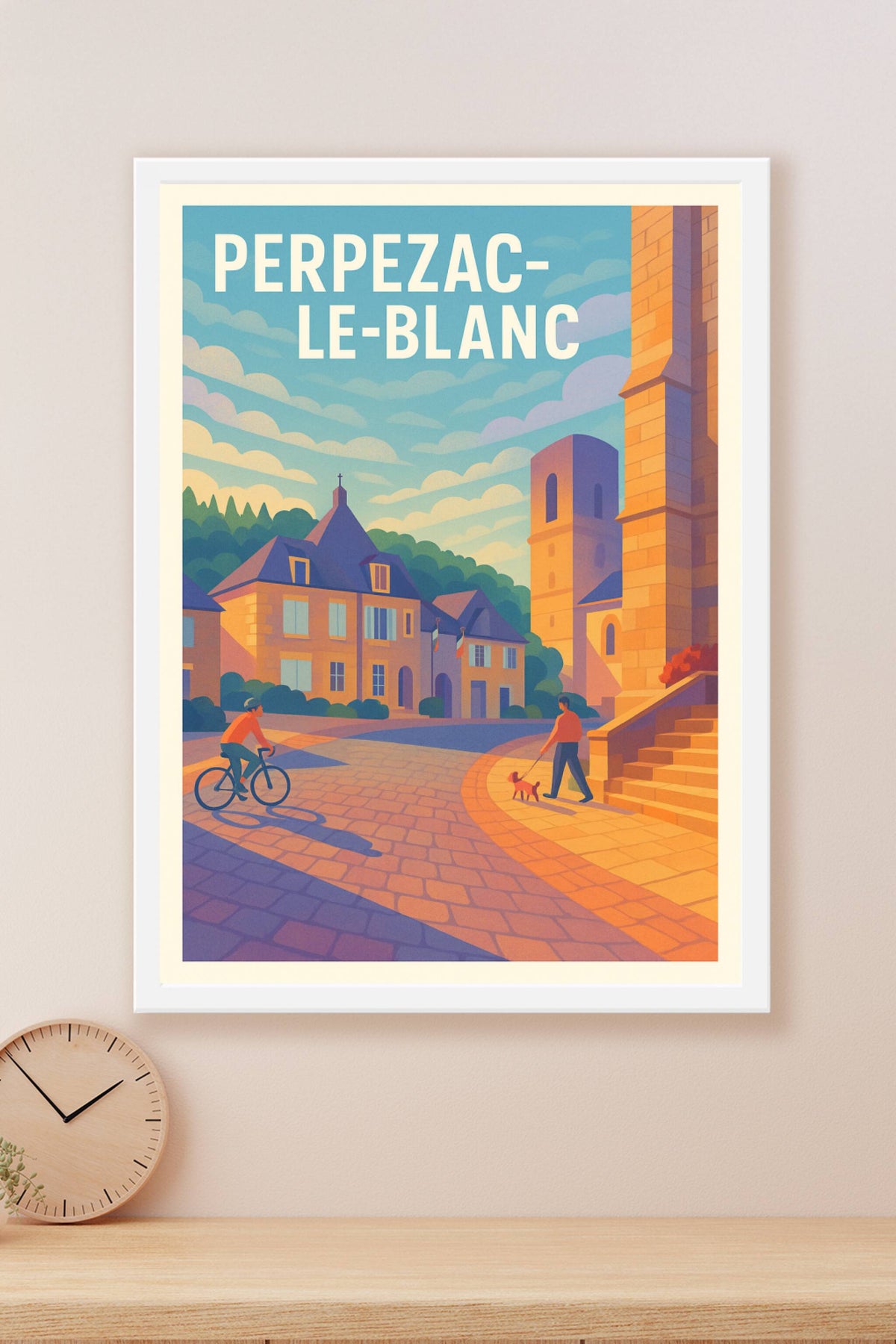 Affiche Perpezac-le-Blanc — Charme et sérénité d'un village authentique · poster d'art de Perpezac-le-Blanc