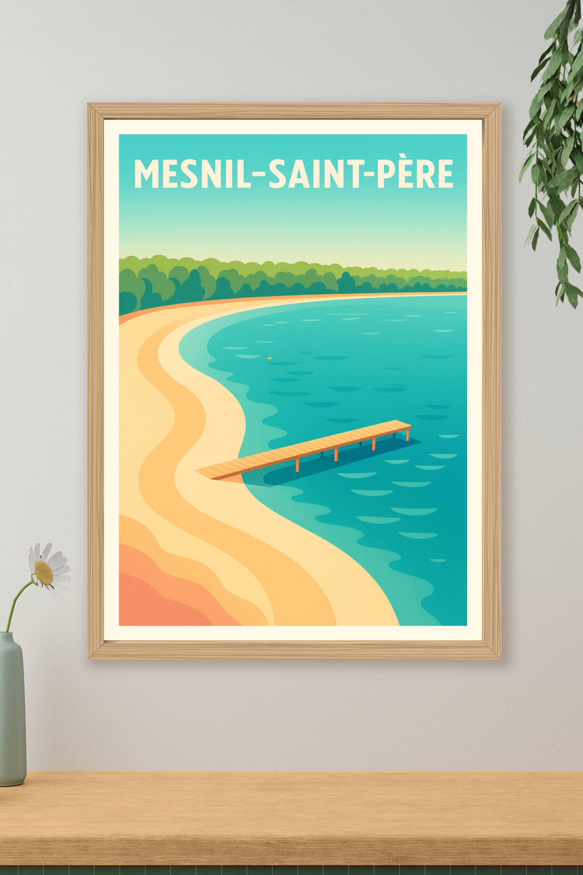 Affiche de Mesnil-Saint-Père - Sérénité au bord du lac