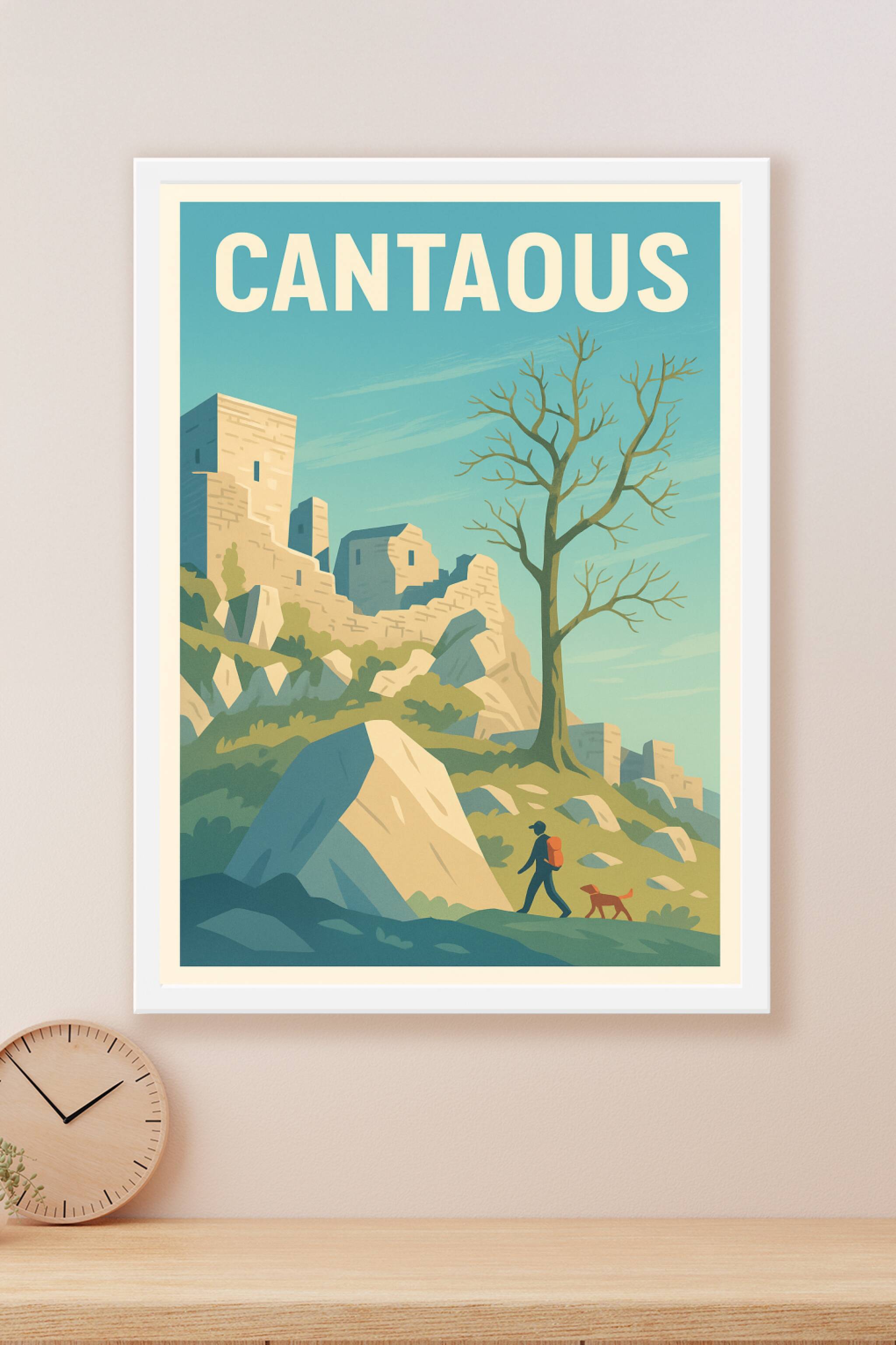 Affiche Cantaous — Aventure et nature en Occitanie · poster d'art de Cantaous