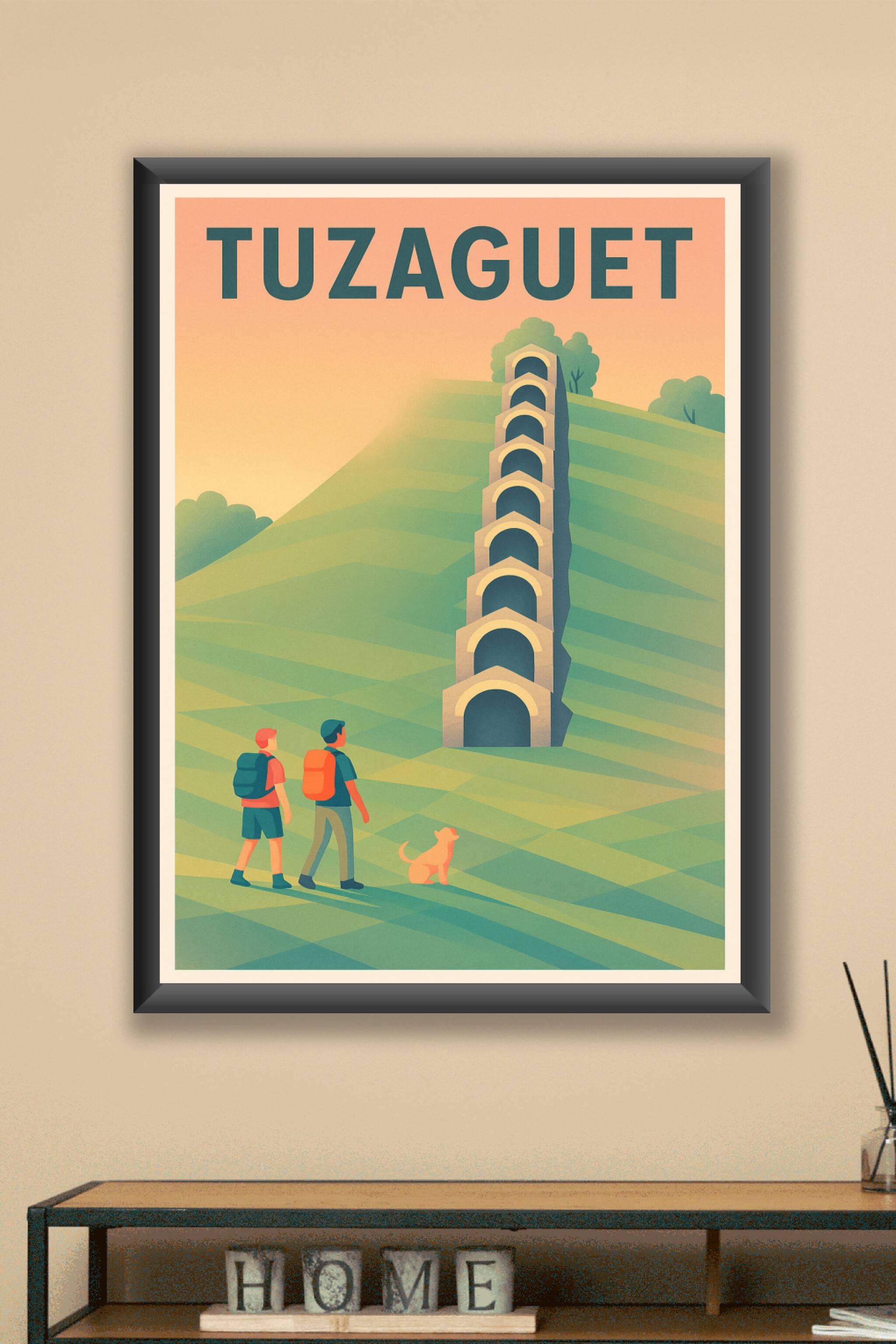 Affiche Tuzaguet — L'escapade mystique en Pyrénées · poster d'art de Tuzaguet
