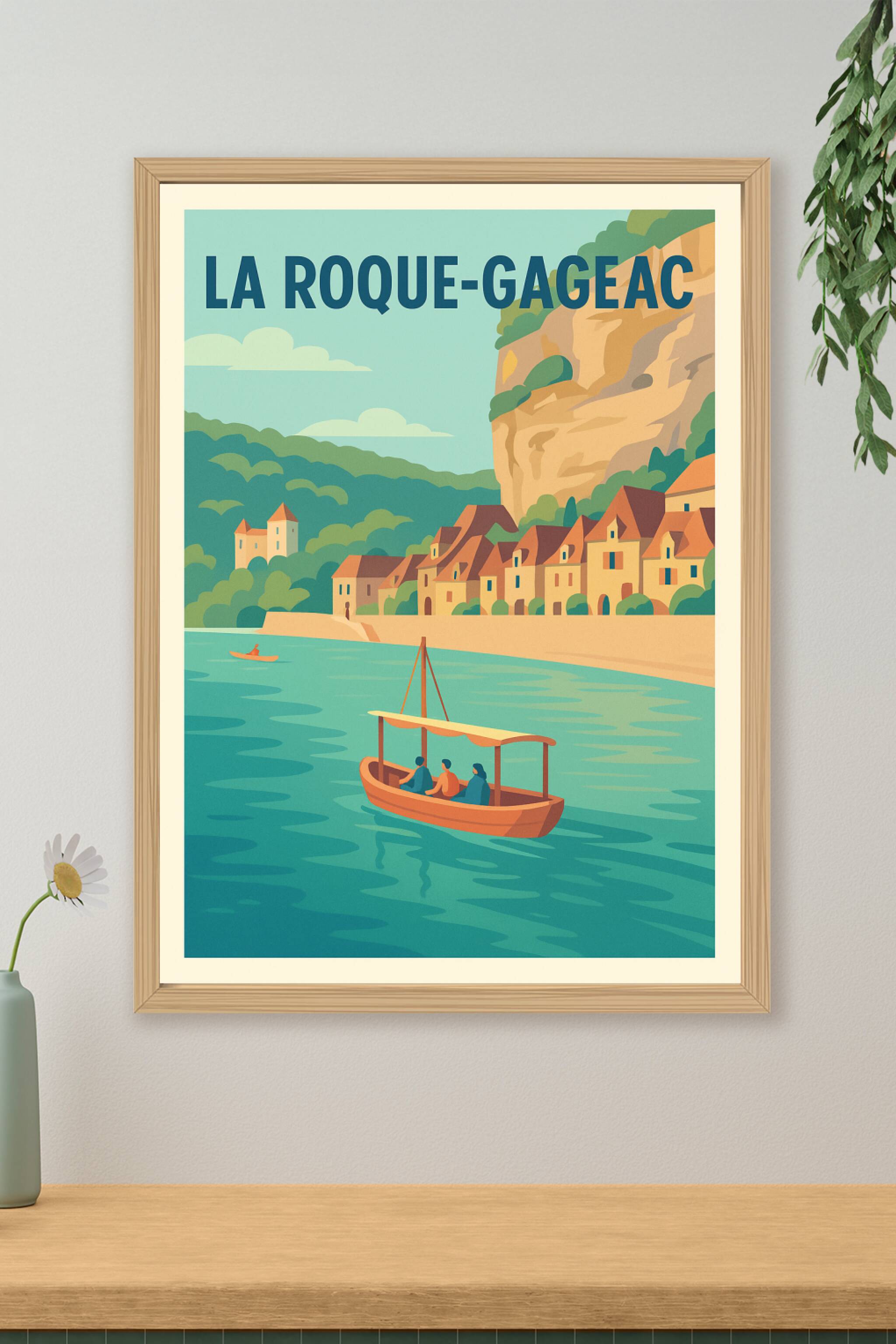 Affiche de La Roque-Gageac - Charme intemporel au bord de la Dordogne