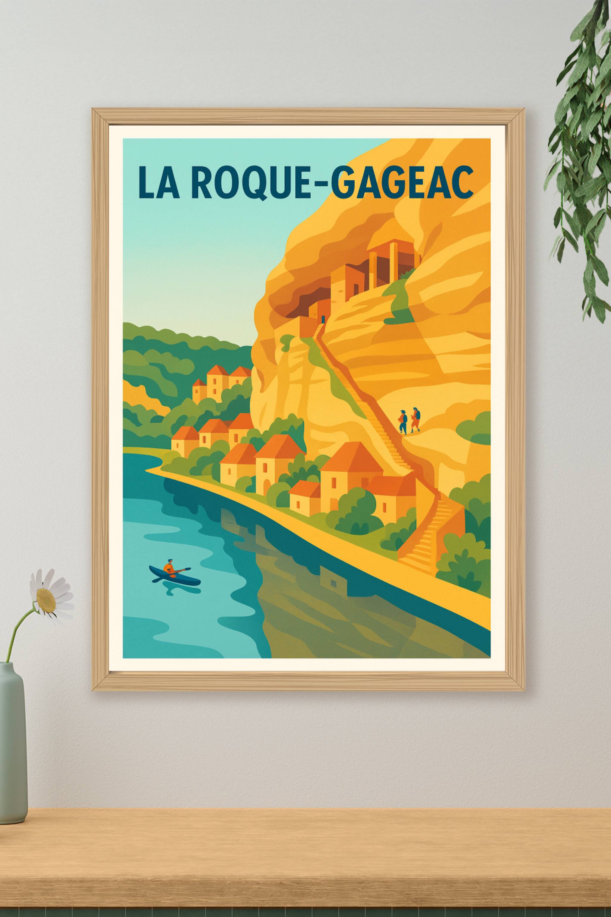 Affiche de La Roque-Gageac - Authentique village au bord de l'eau