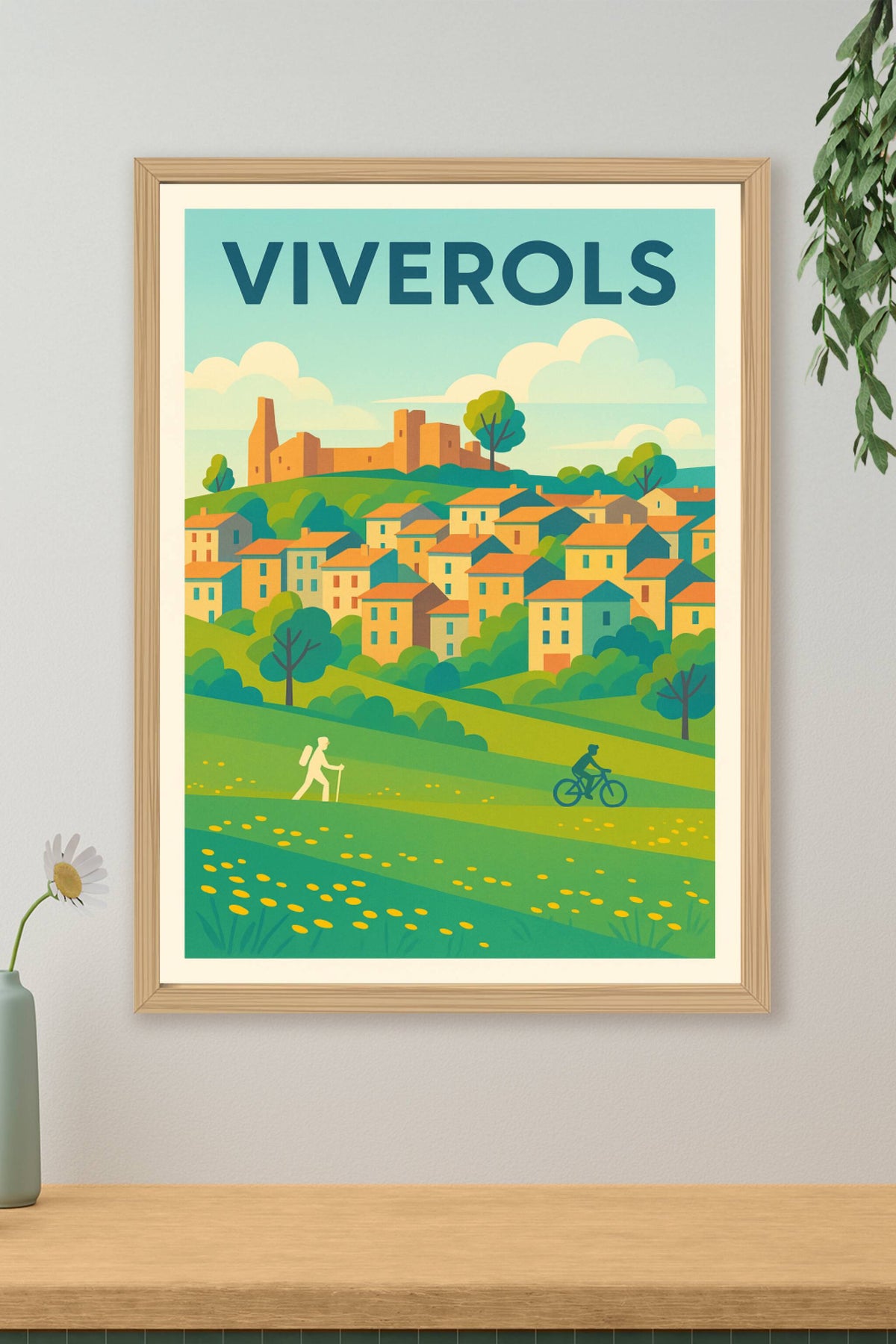 Affiche Viverols — Charme bucolique et aventures en pleine nature · poster d'art de Viverols