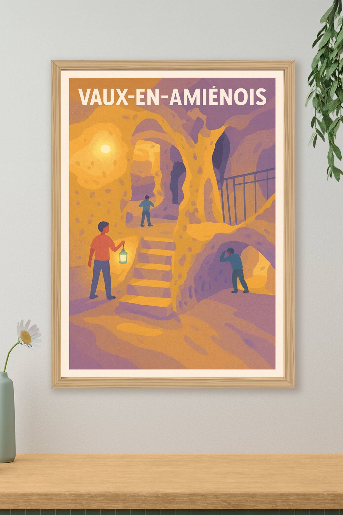 Affiche Vaux-en-Amiénois — Mystères souterrains à explorer · poster d'art de Vaux-en-Amiénois