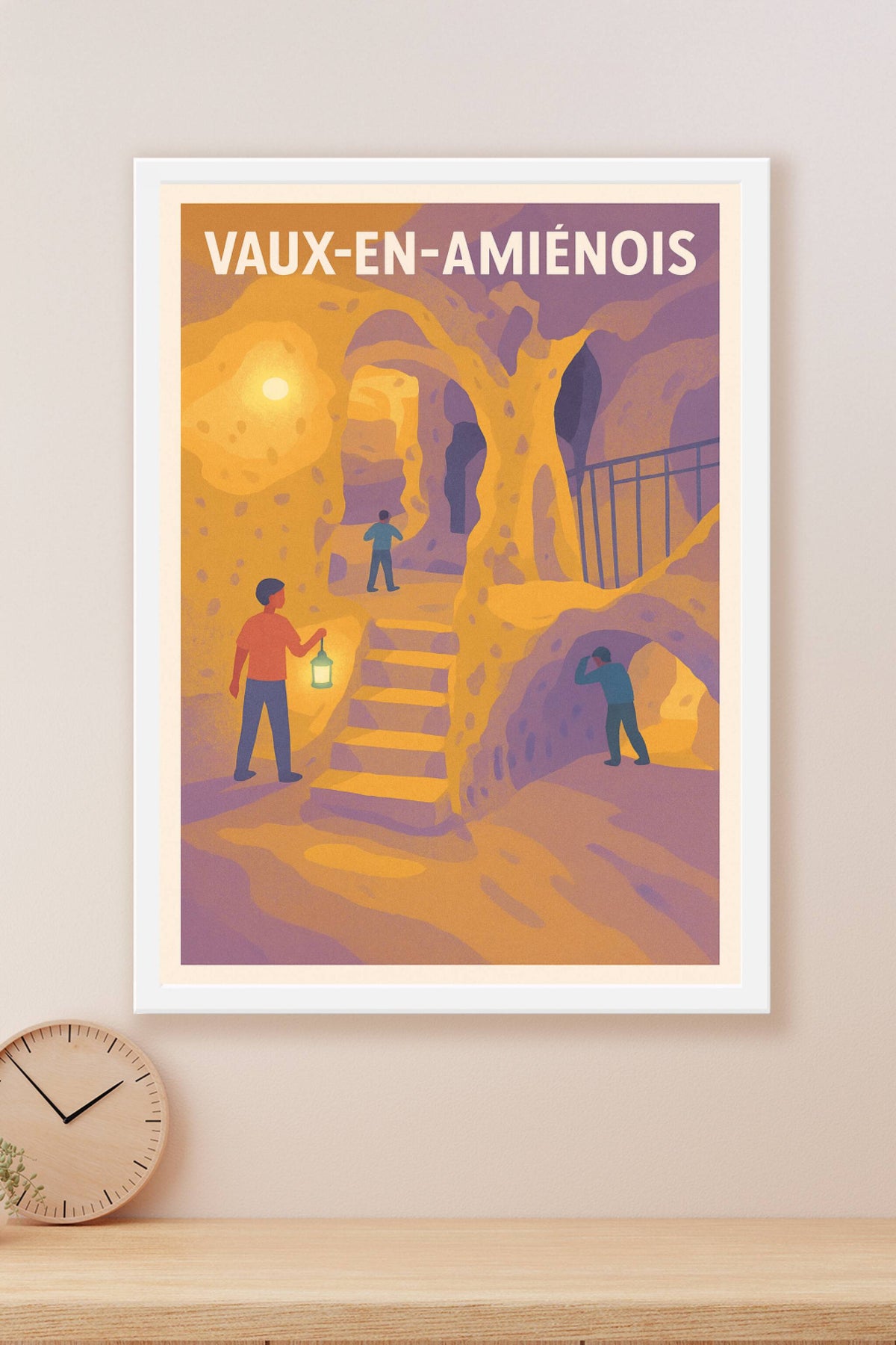 Affiche Vaux-en-Amiénois — Mystères souterrains à explorer · poster d'art de Vaux-en-Amiénois