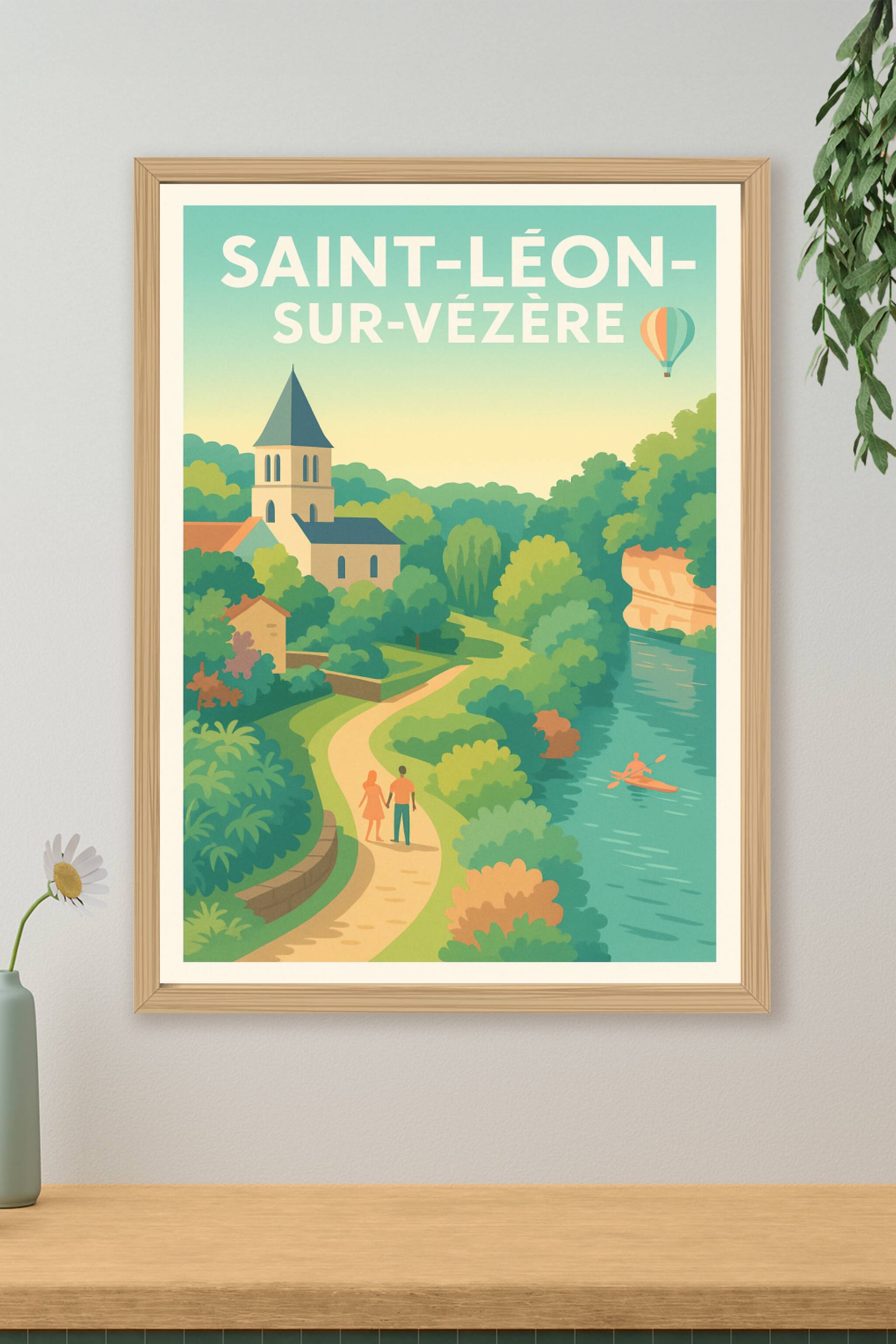 Affiche de Saint-Léon-sur-Vézère - Évasion bucolique au bord de la rivière