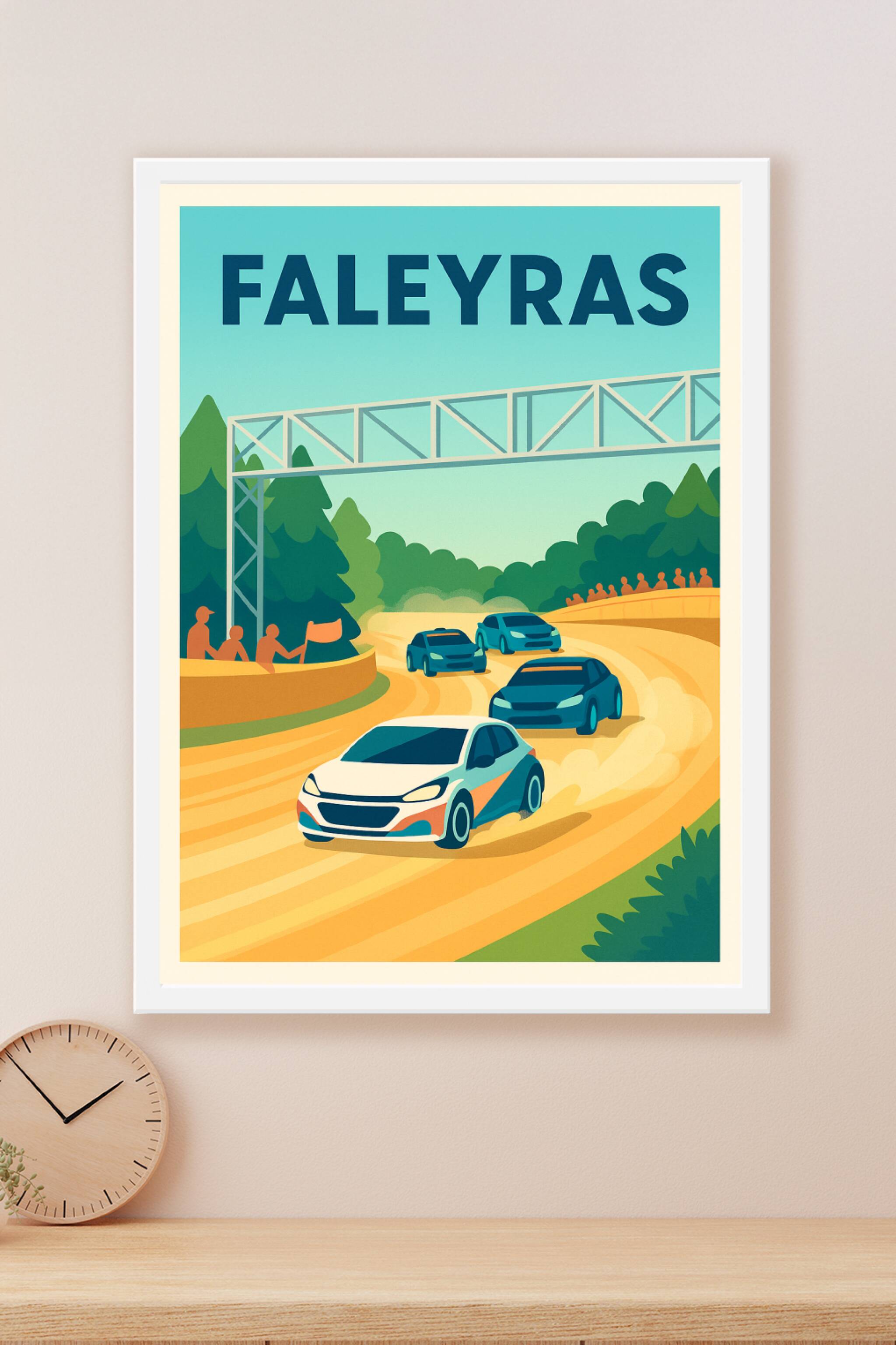 Affiche Faleyras — Action et adrénaline sur circuit · poster d'art de Faleyras