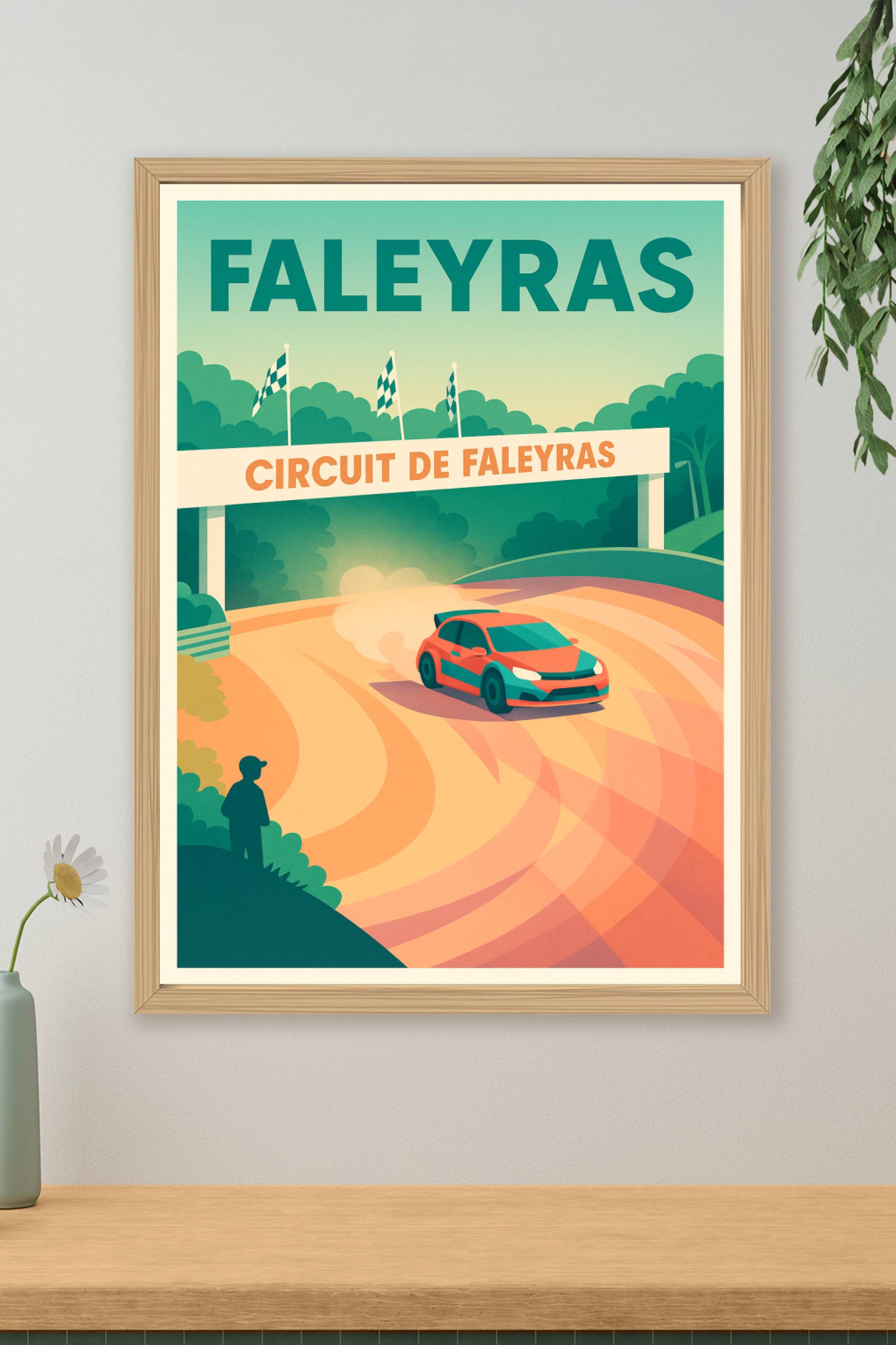 Affiche Faleyras — L'adrénaline du Circuit automobile · poster d'art de Faleyras
