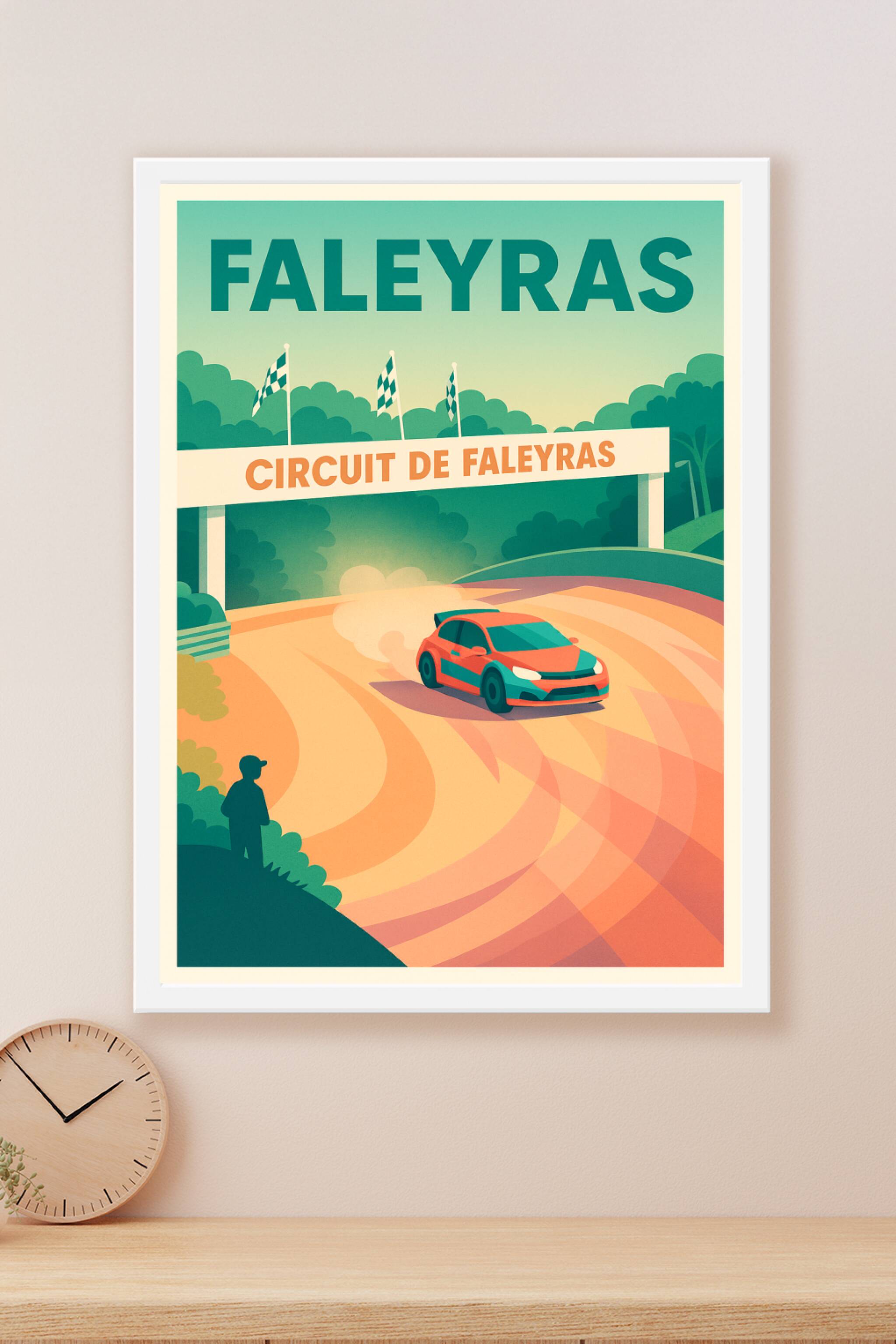 Affiche Faleyras — L'adrénaline du Circuit automobile · poster d'art de Faleyras