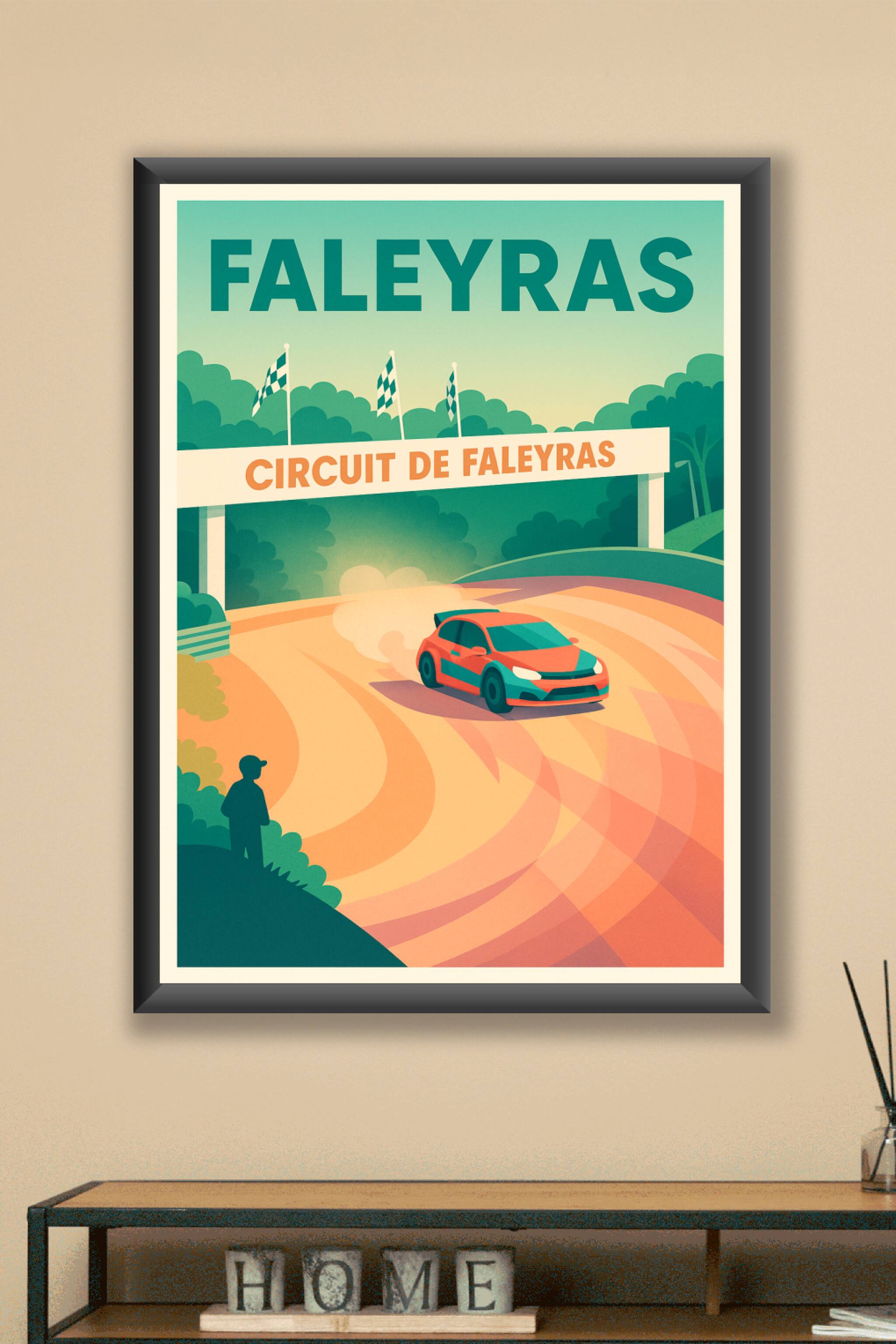 Affiche Faleyras — L'adrénaline du Circuit automobile · poster d'art de Faleyras