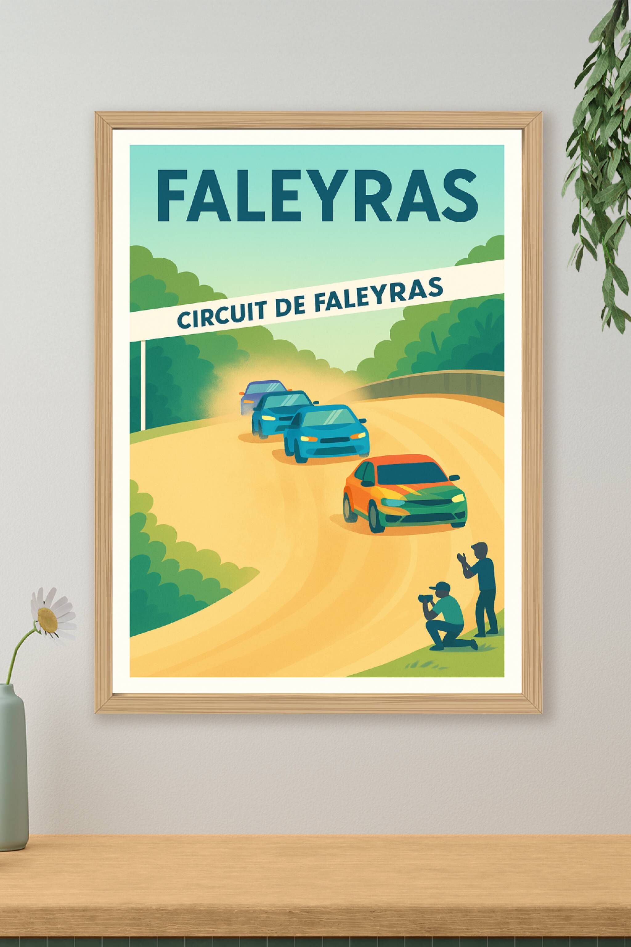 Affiche Faleyras — Vivez l'adrénaline du Circuit de Faleyras · poster d'art de Faleyras