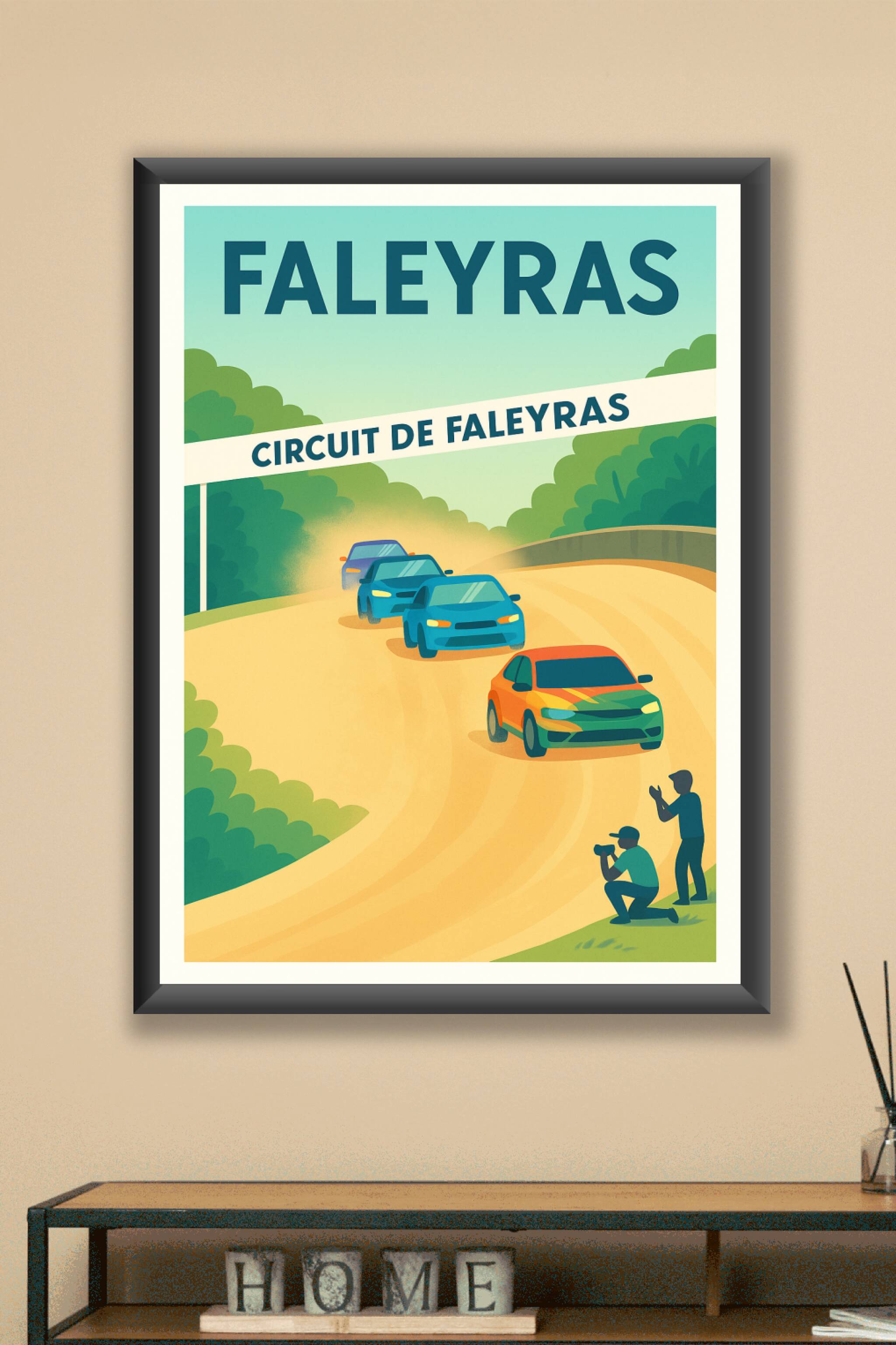 Affiche Faleyras — Vivez l'adrénaline du Circuit de Faleyras · poster d'art de Faleyras