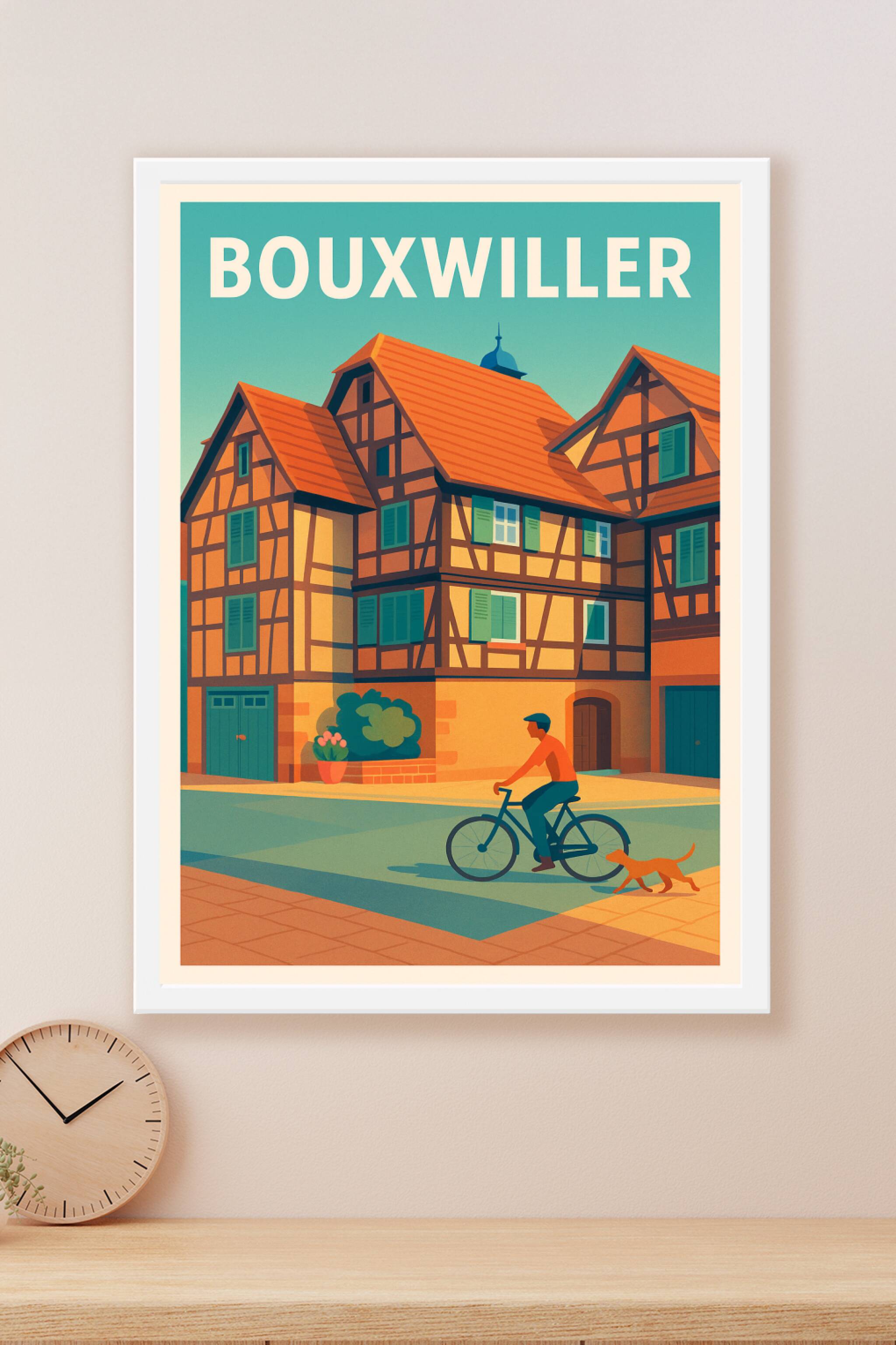 Affiche Bouxwiller — Charme traditionnel et douceur de vivre · poster d'art de Bouxwiller