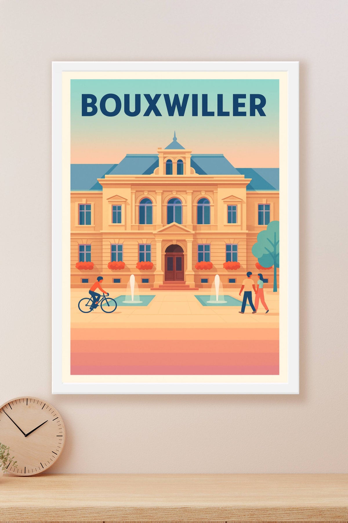 Affiche Bouxwiller — Charme et élégance au cœur de la ville · poster d'art de Bouxwiller