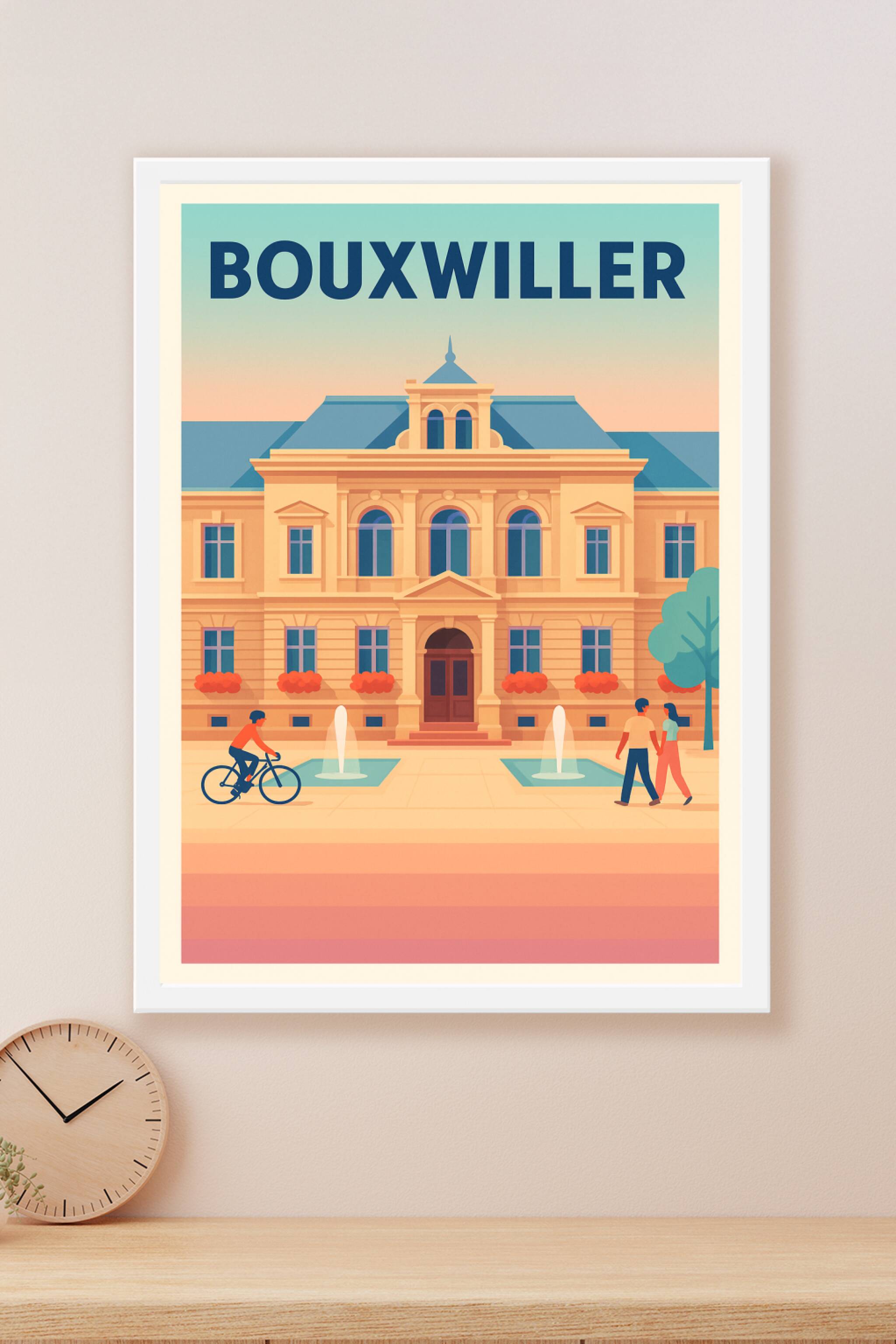 Affiche Bouxwiller — Charme et élégance au cœur de la ville · poster d'art de Bouxwiller