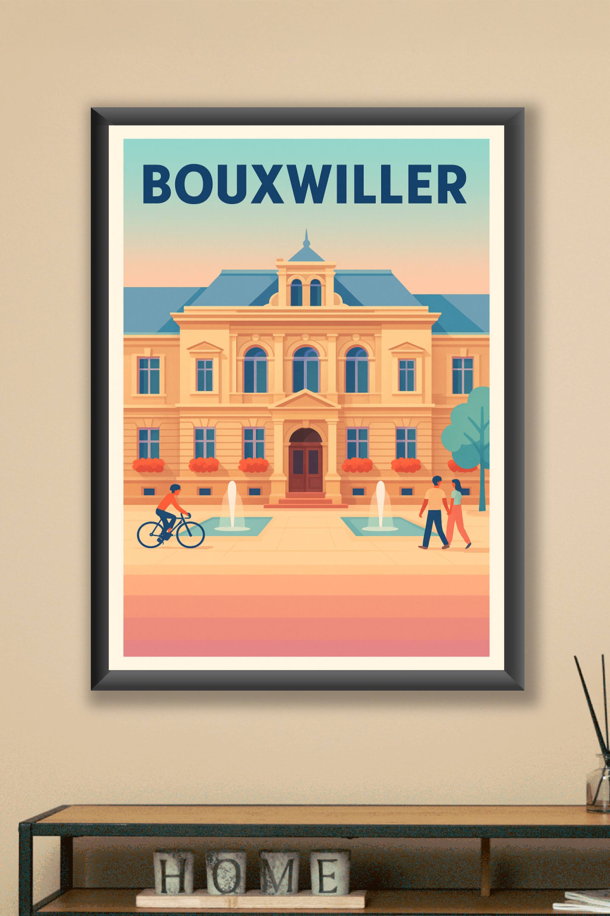 Affiche Bouxwiller — Charme et élégance au cœur de la ville · poster d'art de Bouxwiller