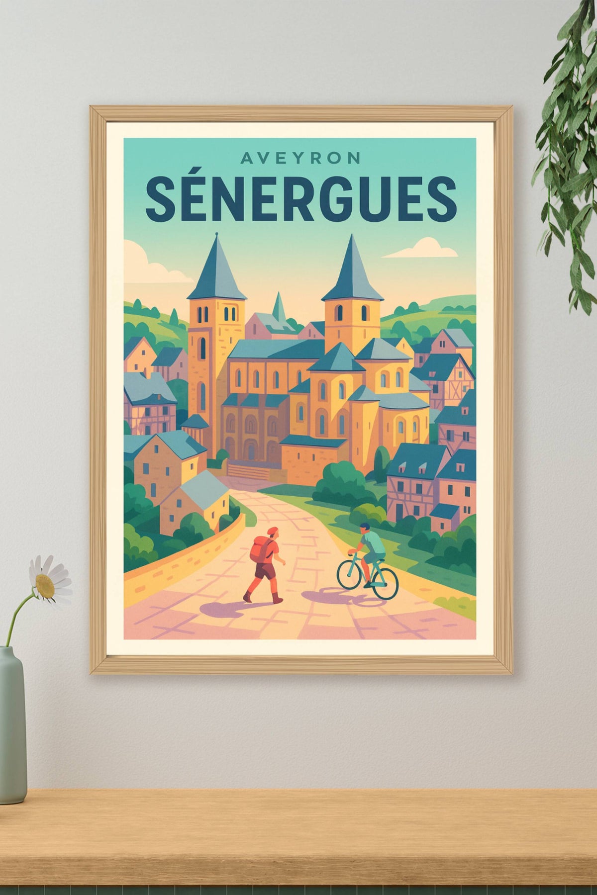 Affiche SÉNERGUES — Charme pittoresque de l'Aveyron · poster d'art de SÉNERGUES