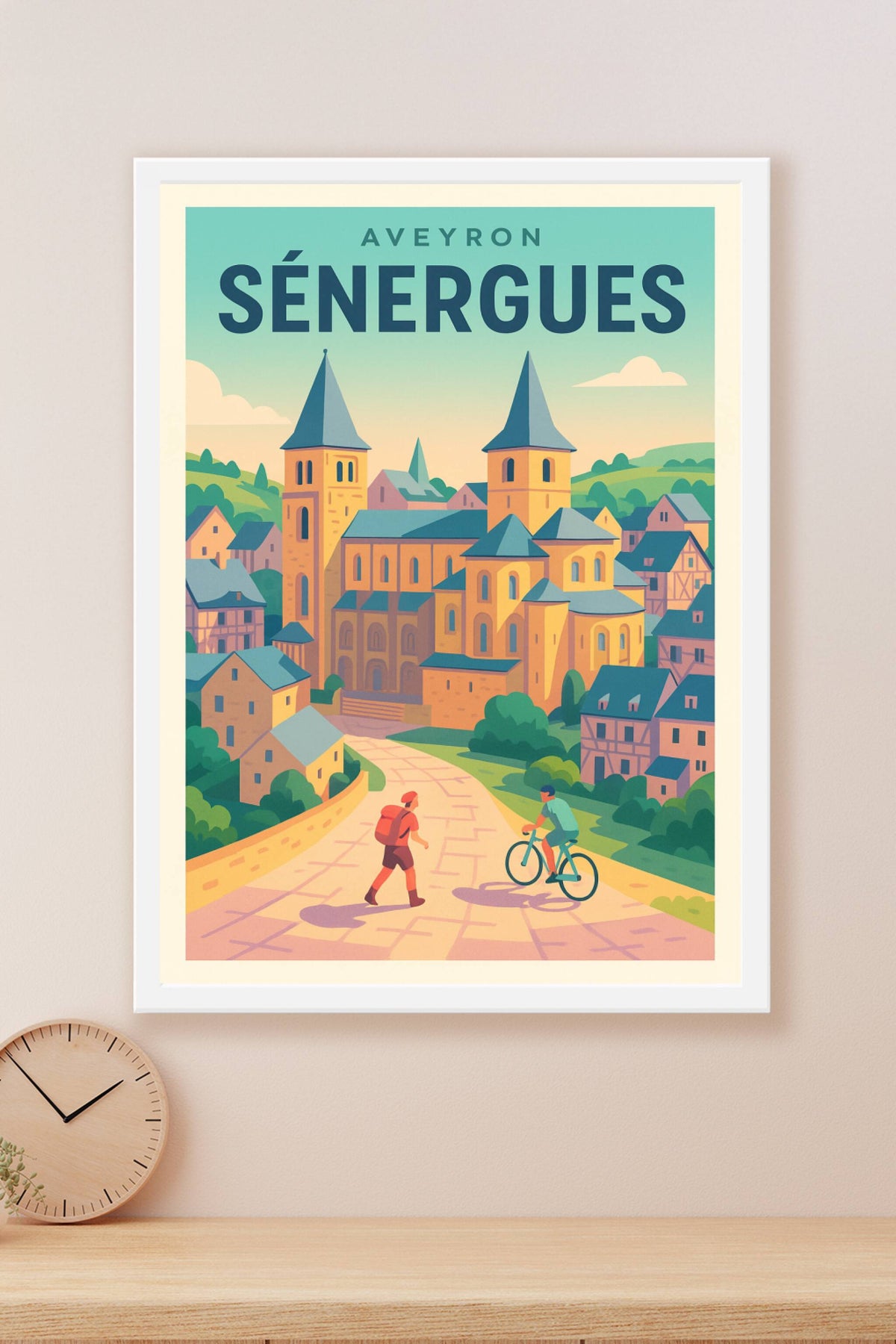 Affiche SÉNERGUES — Charme pittoresque de l'Aveyron · poster d'art de SÉNERGUES