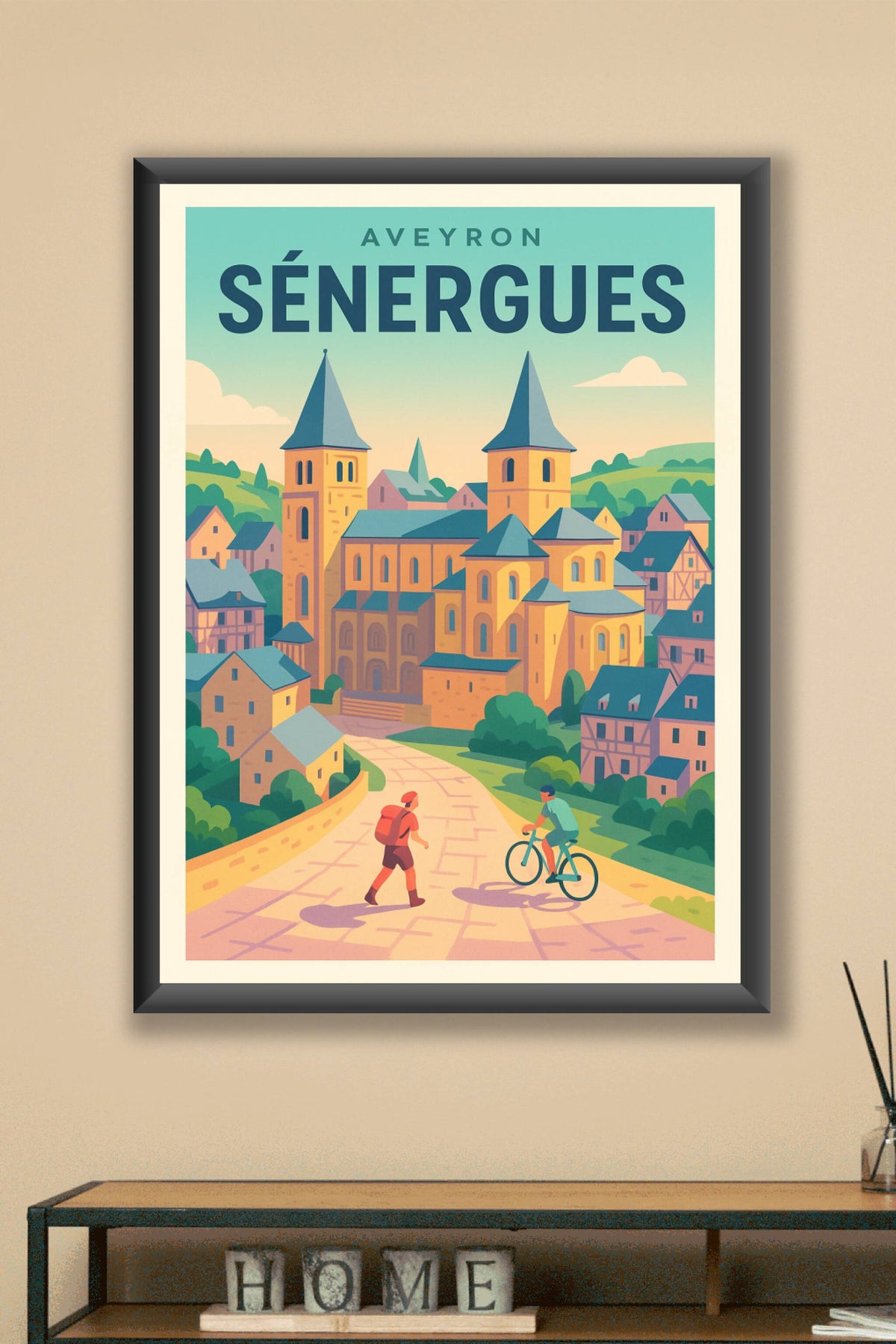 Affiche SÉNERGUES — Charme pittoresque de l'Aveyron · poster d'art de SÉNERGUES