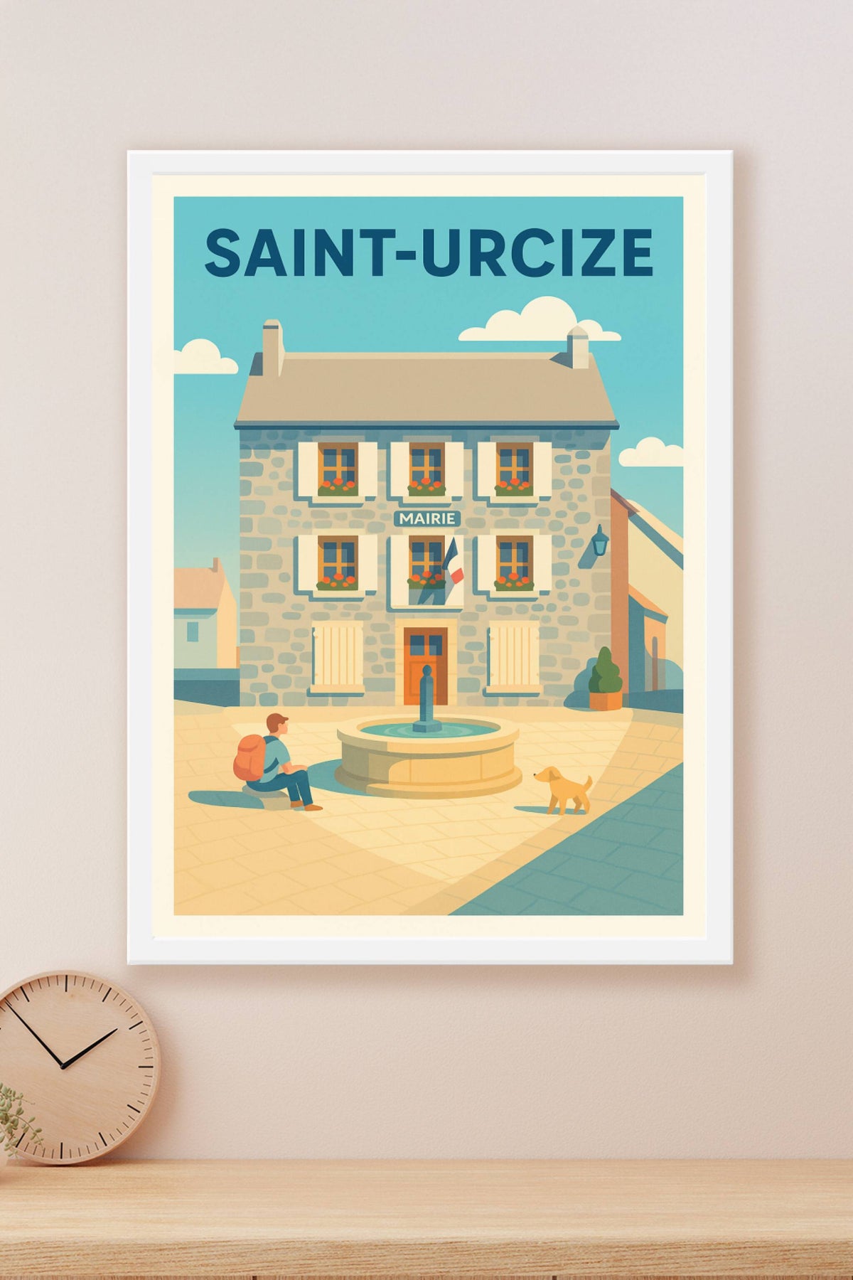 Affiche Saint-Urcize — Charme paisible du village au coeur de l'Aubrac · poster d'art de Saint-Urcize