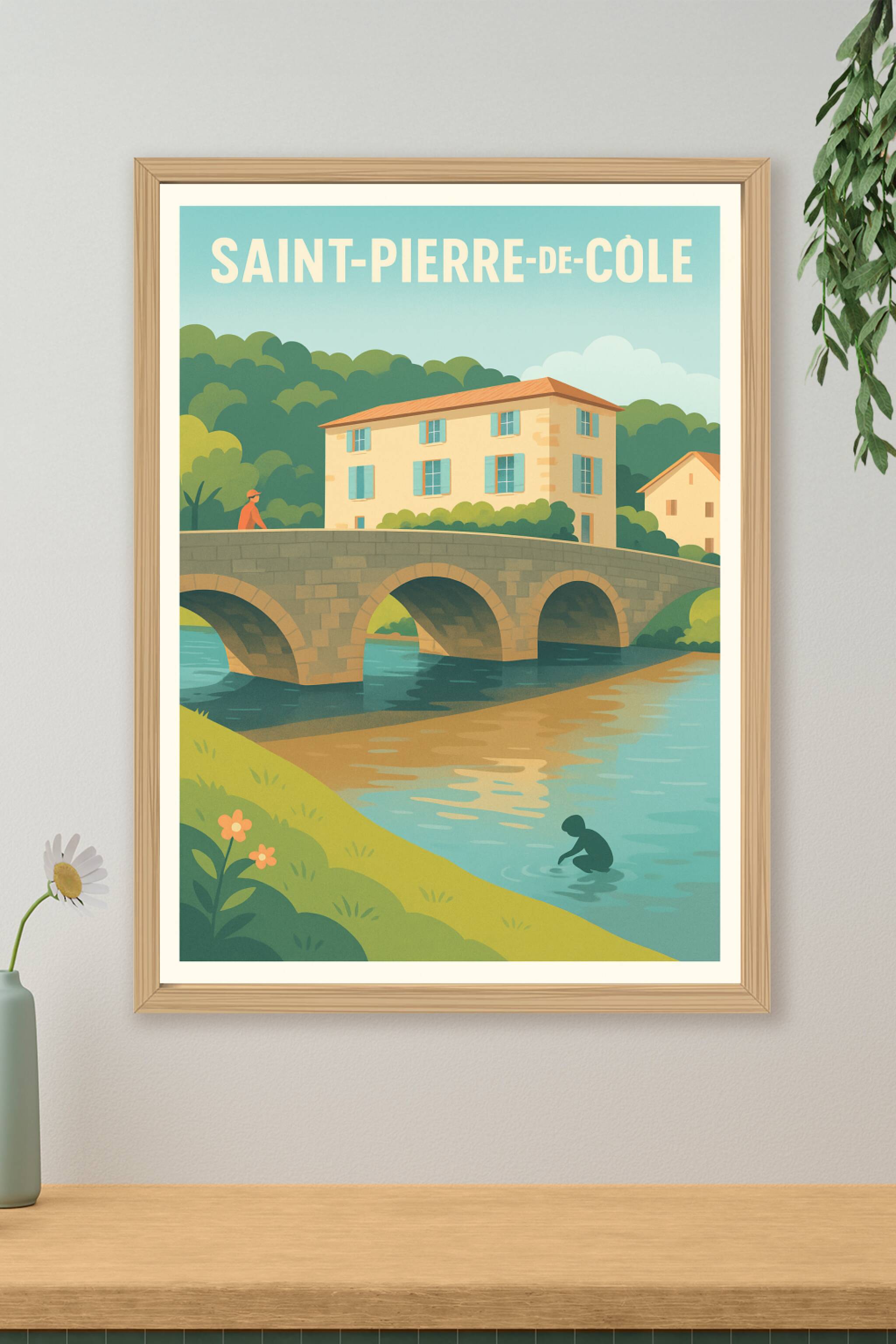 Affiche de Saint-Pierre-de-Cole - Charme et sérénité au fil de l'eau