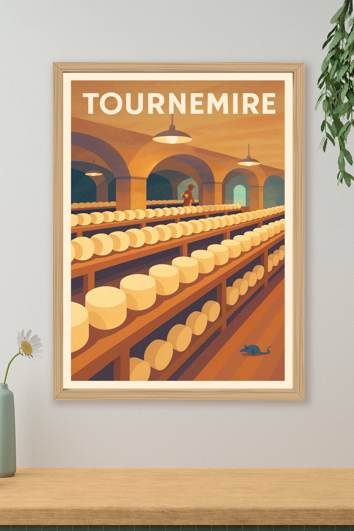 Affiche Tournemire — L'univers du fromage envoûtant · poster d'art de Tournemire
