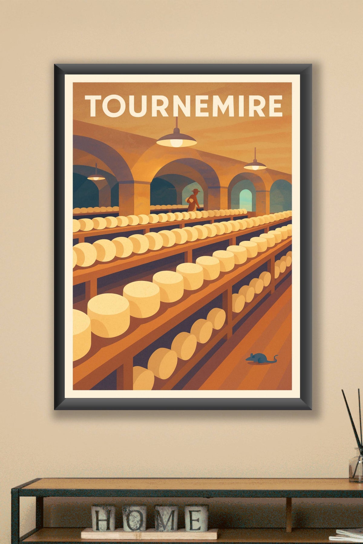 Affiche Tournemire — L'univers du fromage envoûtant · poster d'art de Tournemire
