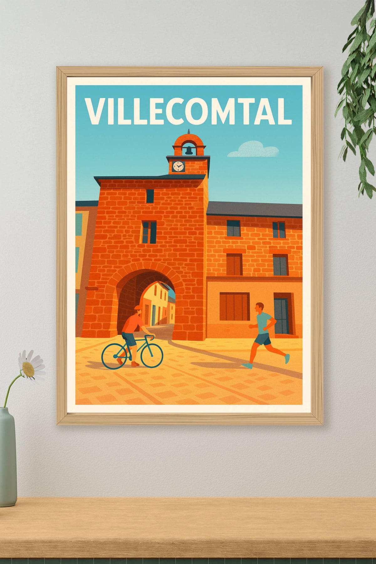 Affiche Villecomtal — Charme et Dynamisme au Cœur du Village · poster d'art de Villecomtal