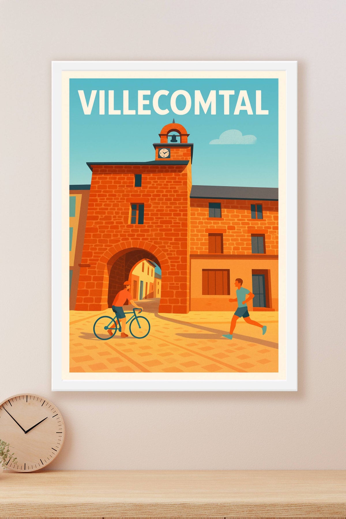 Affiche Villecomtal — Charme et Dynamisme au Cœur du Village · poster d'art de Villecomtal