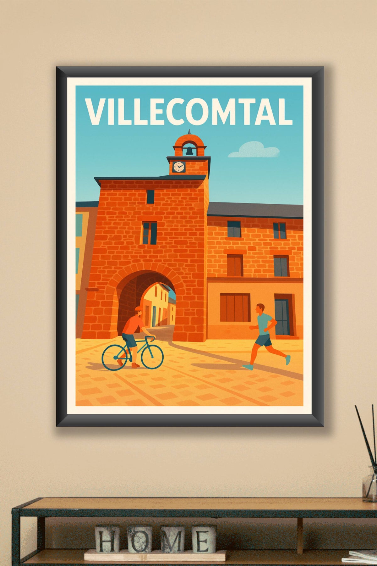 Affiche Villecomtal — Charme et Dynamisme au Cœur du Village · poster d'art de Villecomtal