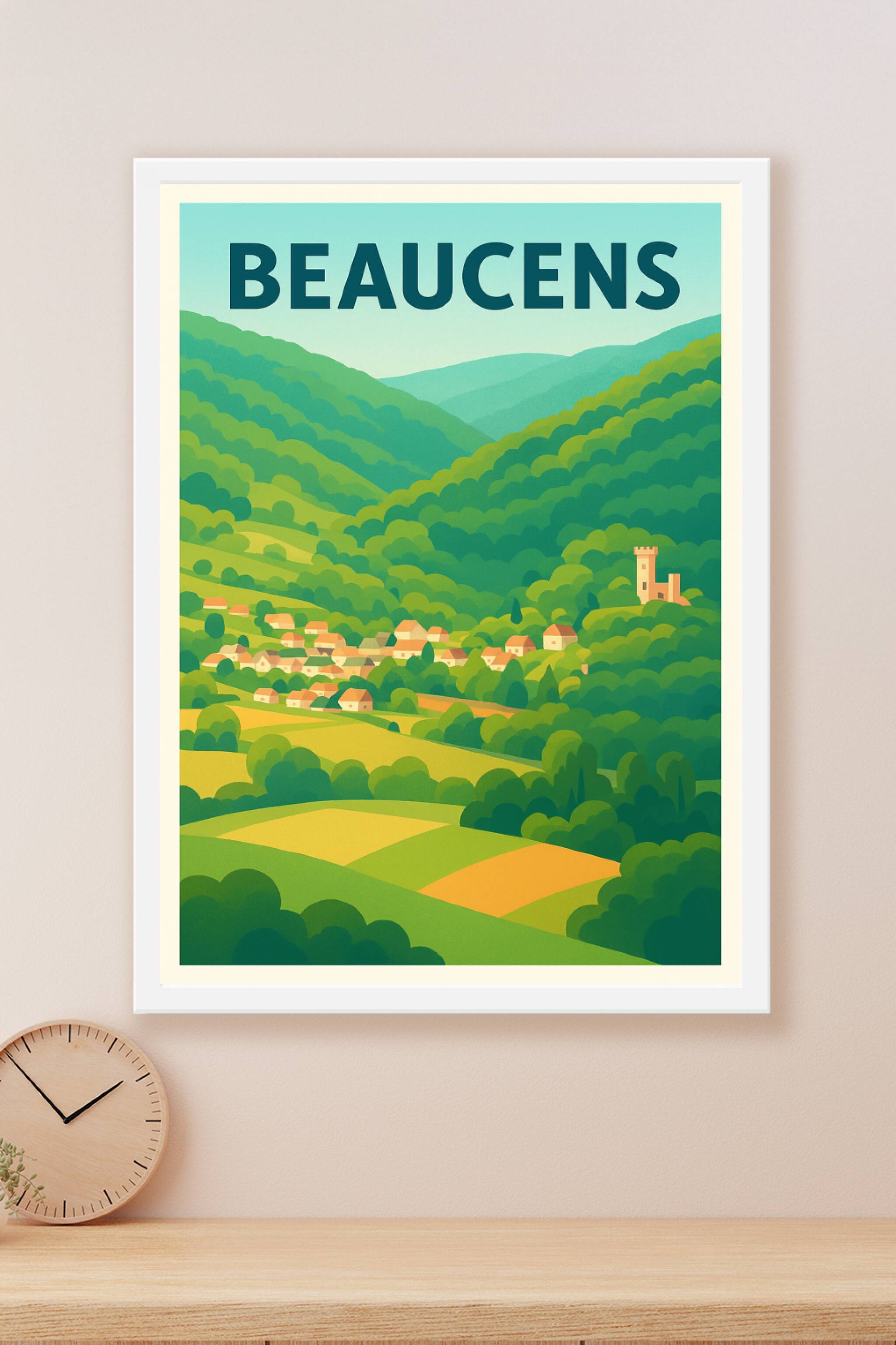 Affiche Beaucens — Harmonie naturelle et charme campagnard · poster d'art de Beaucens