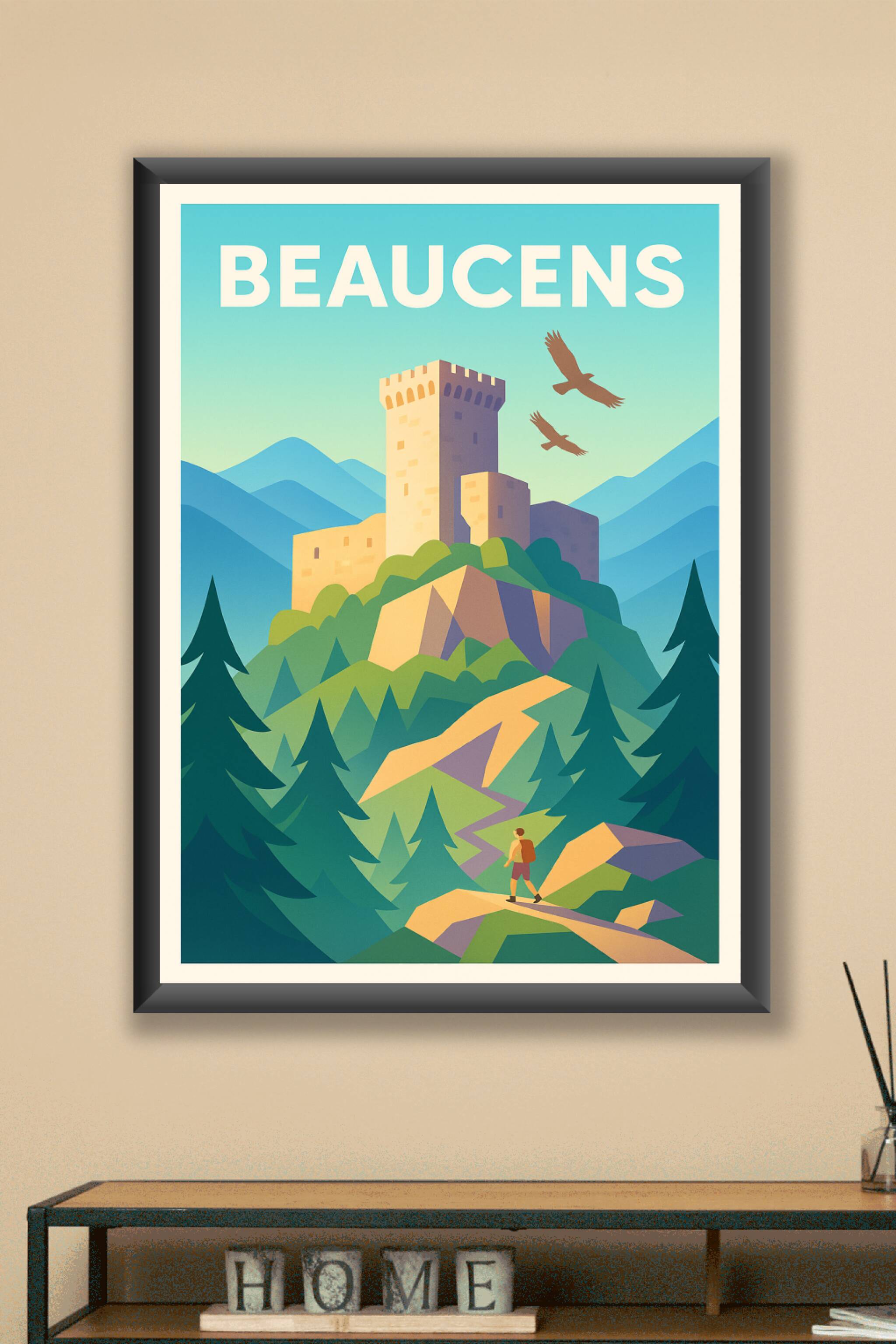 Affiche Beaucens — Évasion et nature au cœur des montagnes · poster d'art de Beaucens