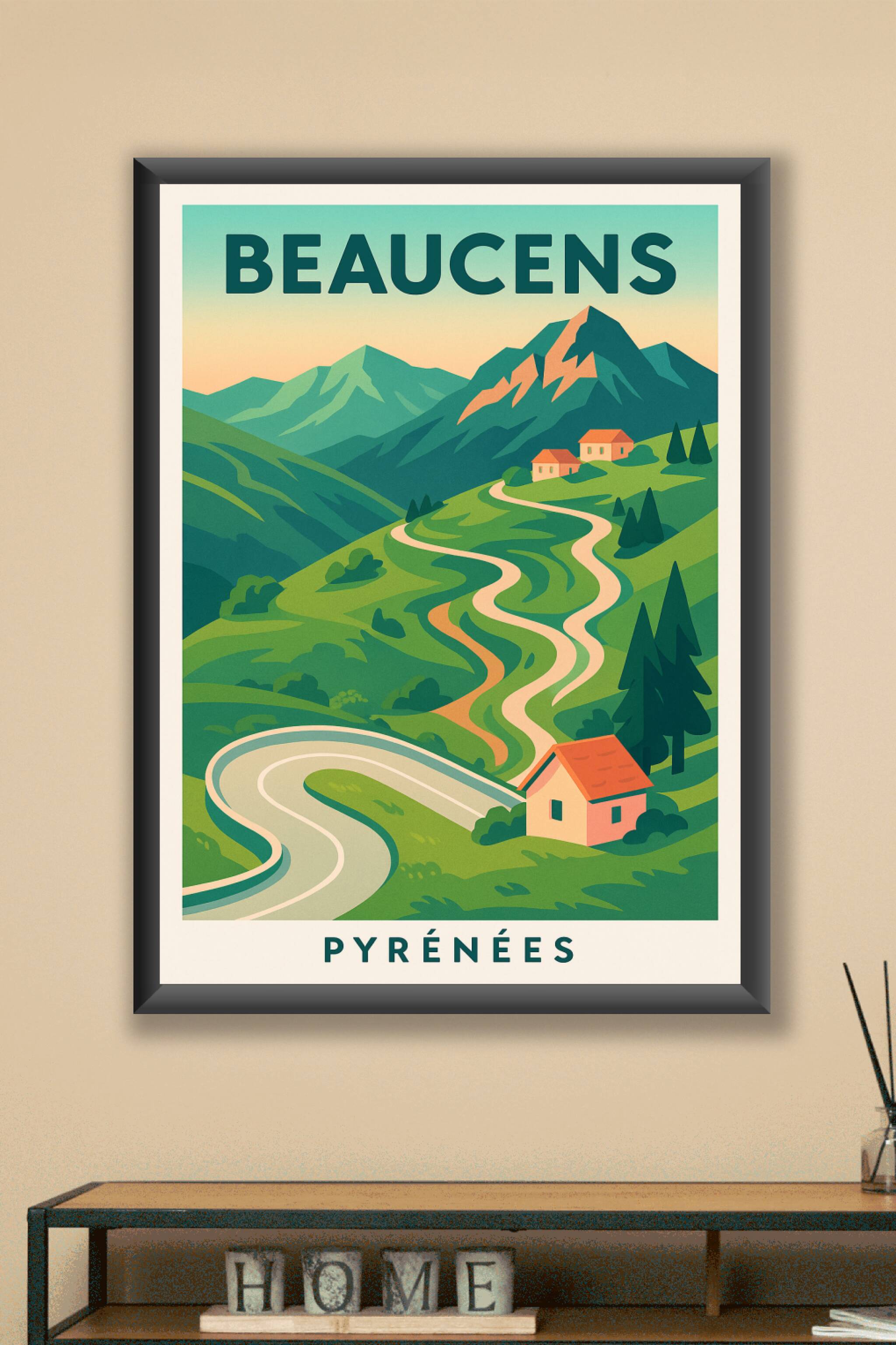 Affiche Beaucens — Voyage au cœur des Pyrénées · poster d'art de Beaucens