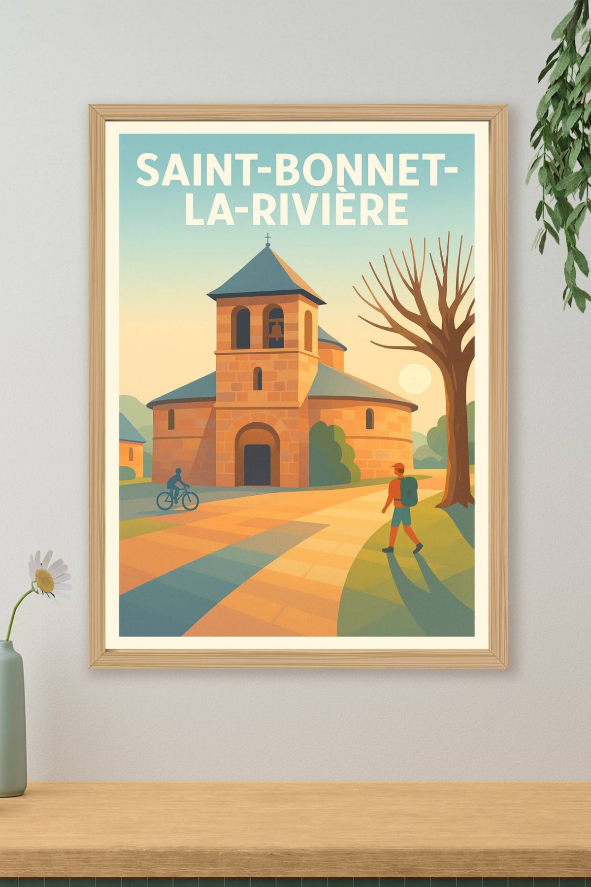 Affiche Saint-Bonnet-la-Rivière — L'authenticité au cœur du patrimoine · poster d'art de Saint-Bonnet-la-Rivière