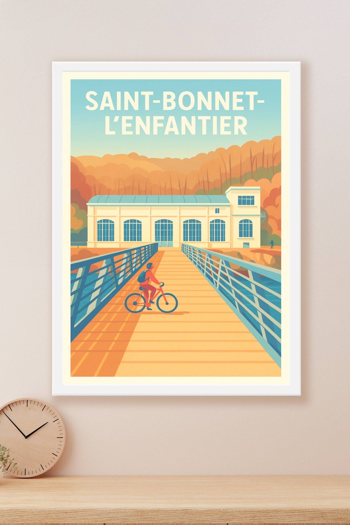 Affiche Saint-Bonnet-l'Enfantier — Évasion au cœur de la nature · poster d'art de Saint-Bonnet-l'Enfantier