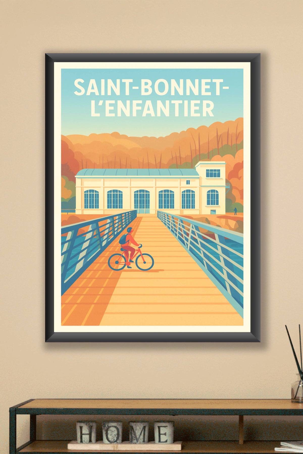 Affiche Saint-Bonnet-l'Enfantier — Évasion au cœur de la nature · poster d'art de Saint-Bonnet-l'Enfantier