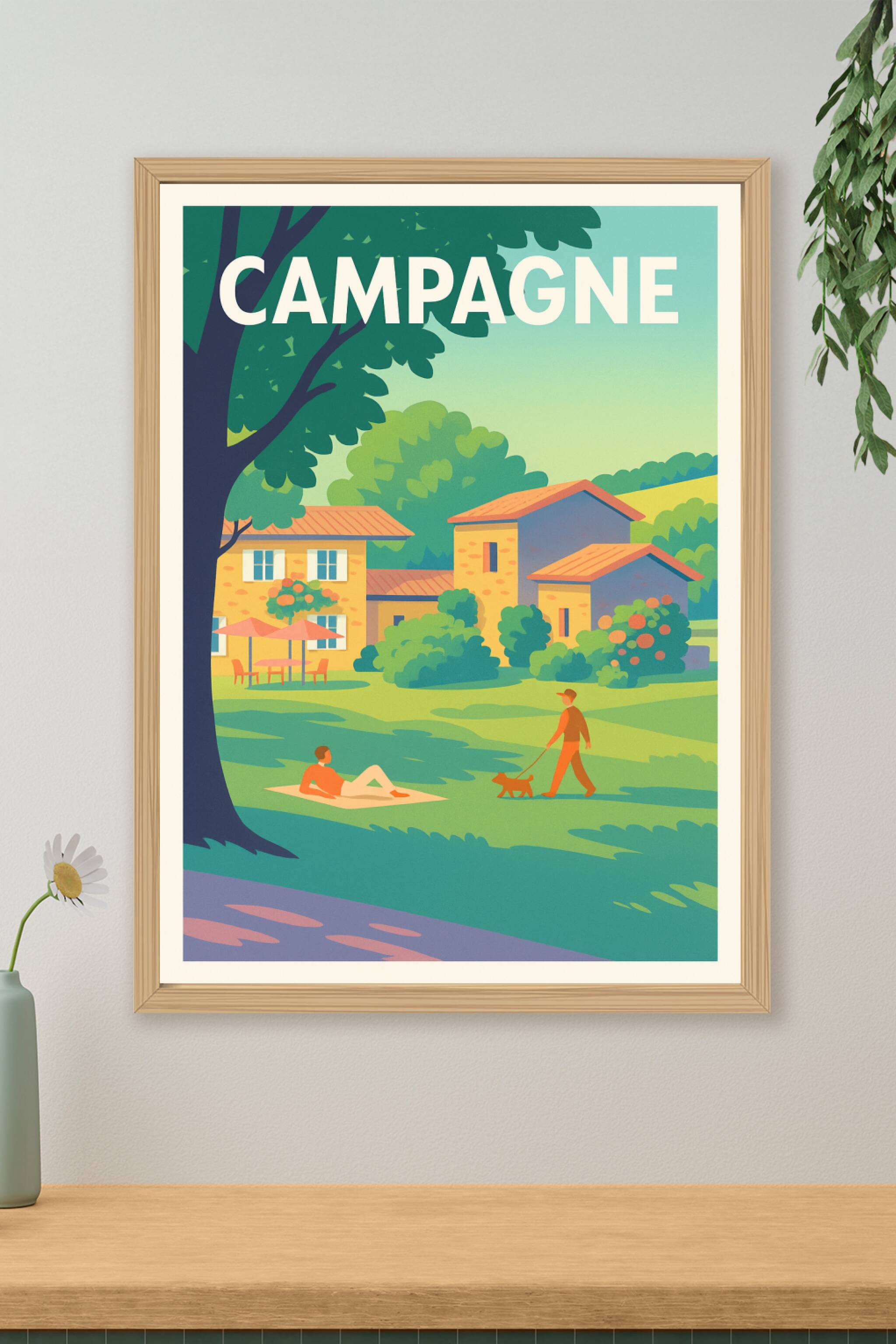 Affiche de Campagne - Douceur et Sérénité Bucolique
