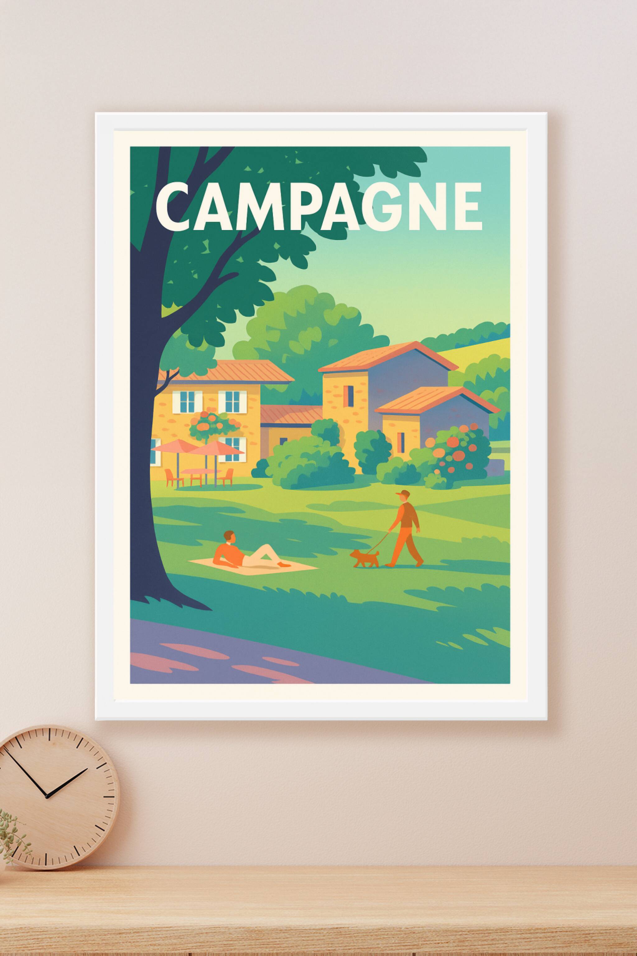 Affiche Campagne — Douceur et Sérénité Bucolique · poster d'art de Campagne
