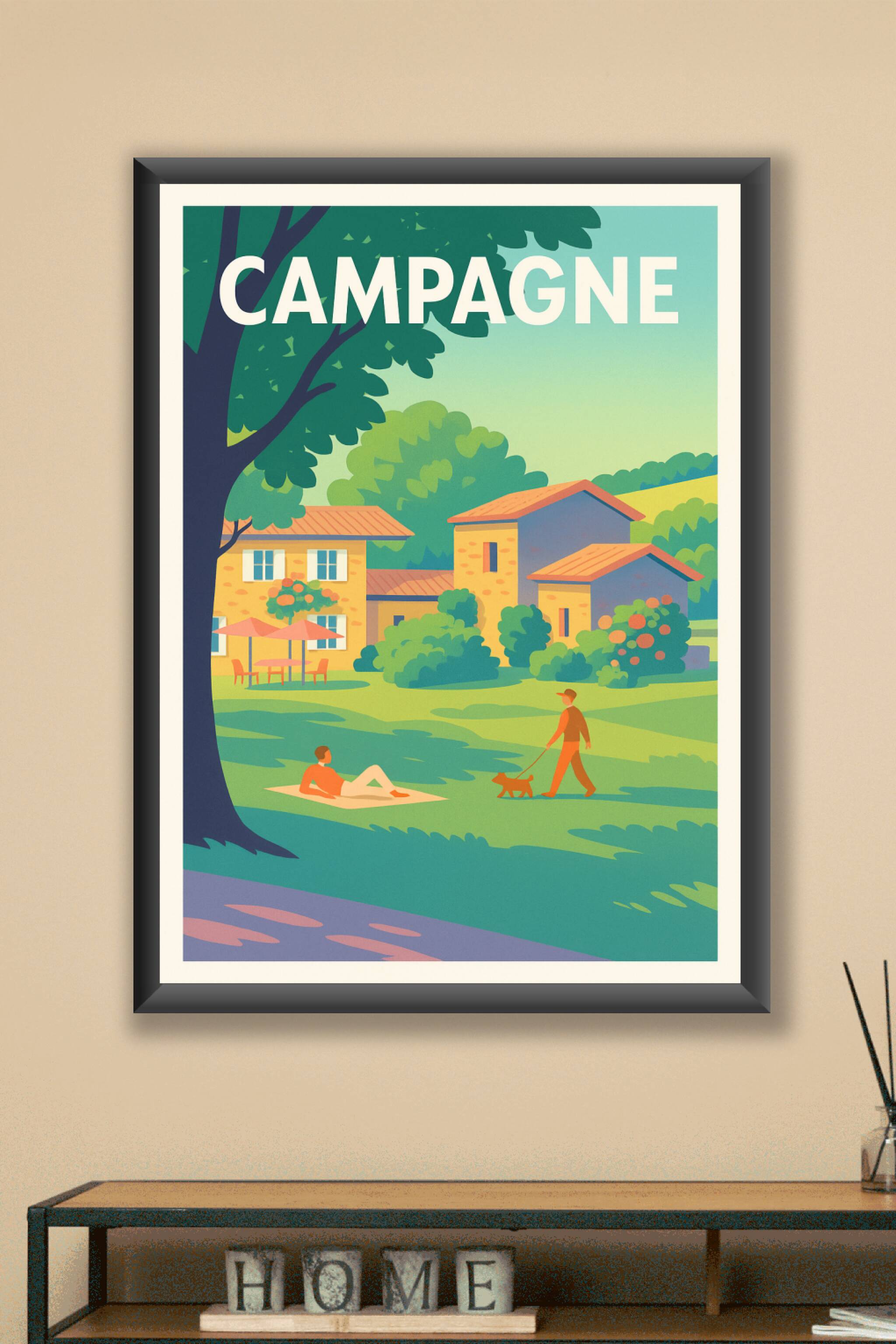 Affiche Campagne — Douceur et Sérénité Bucolique · poster d'art de Campagne