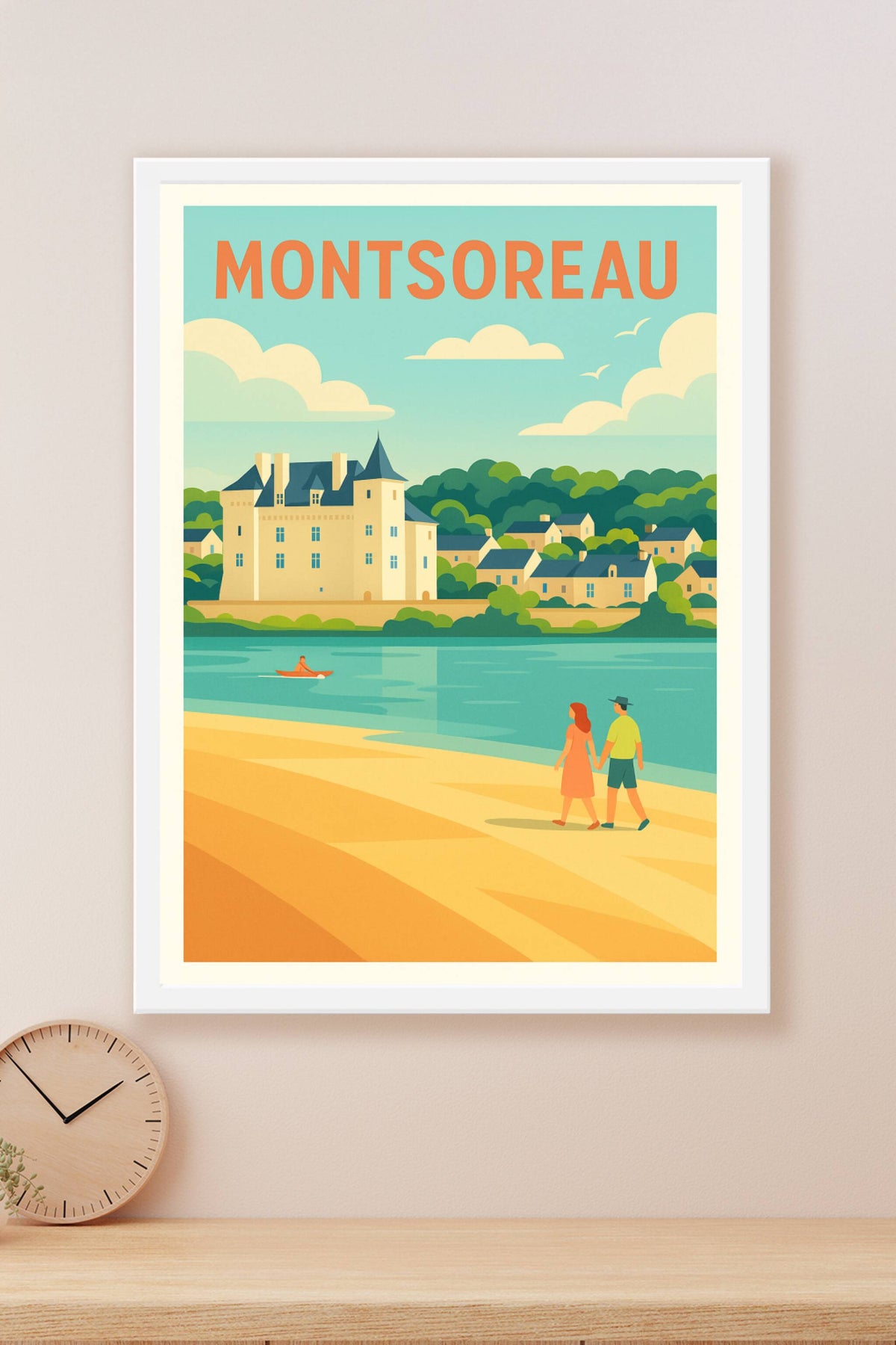 Affiche Montsoreau — Romance et patrimoine au bord de la Loire · poster d'art de Montsoreau
