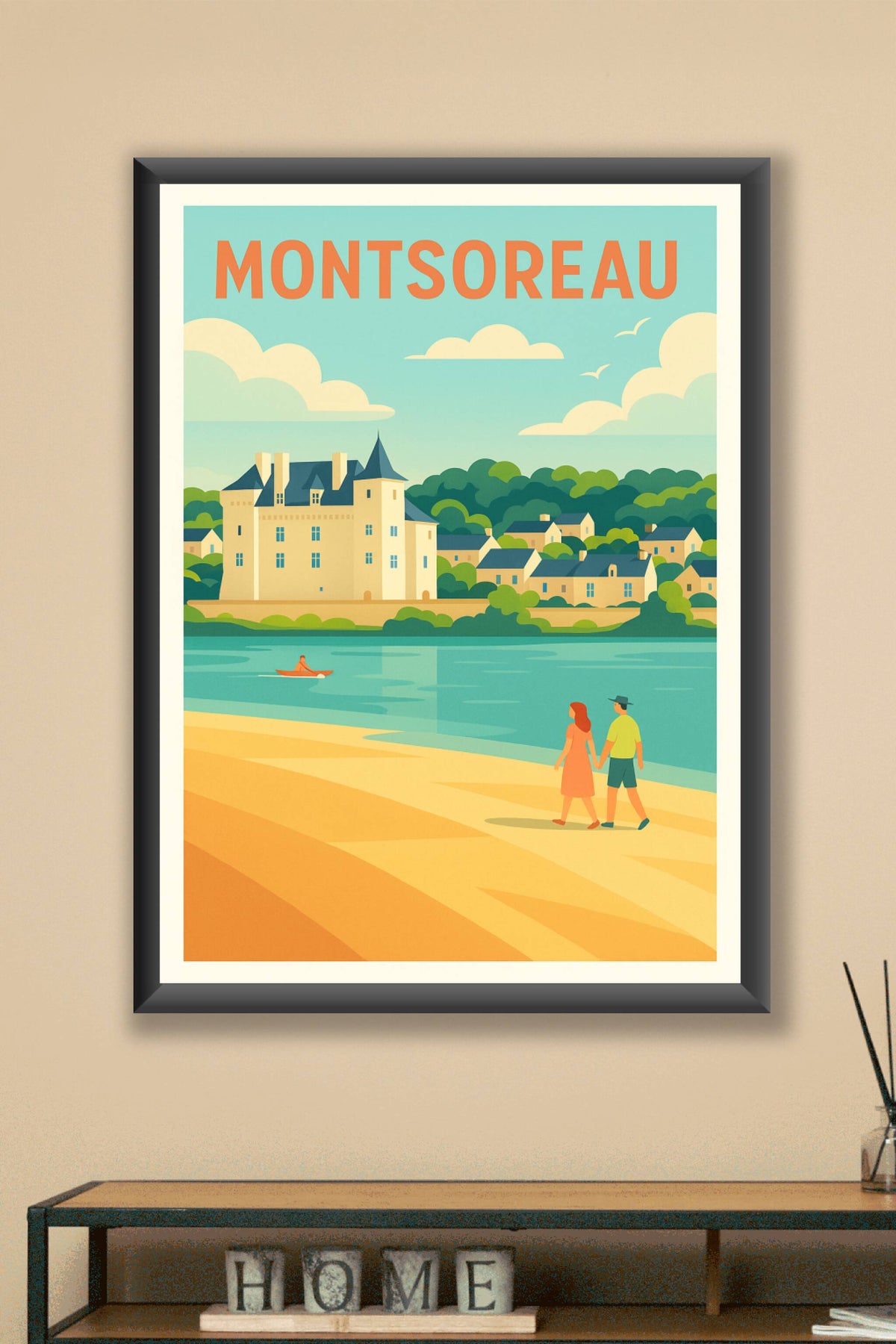 Affiche Montsoreau — Romance et patrimoine au bord de la Loire · poster d'art de Montsoreau