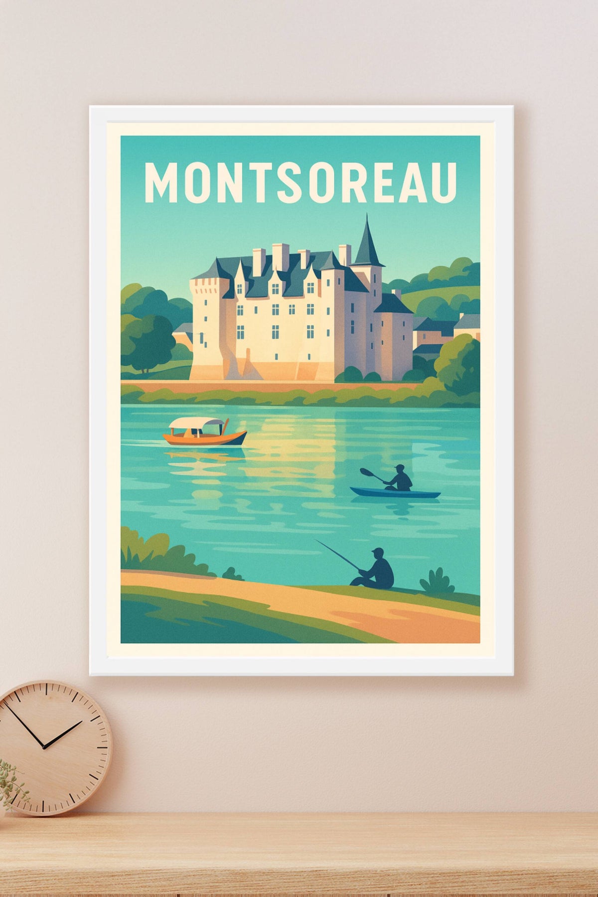 Affiche Montsoreau — Escapade paisible au bord de la Loire · poster d'art de Montsoreau