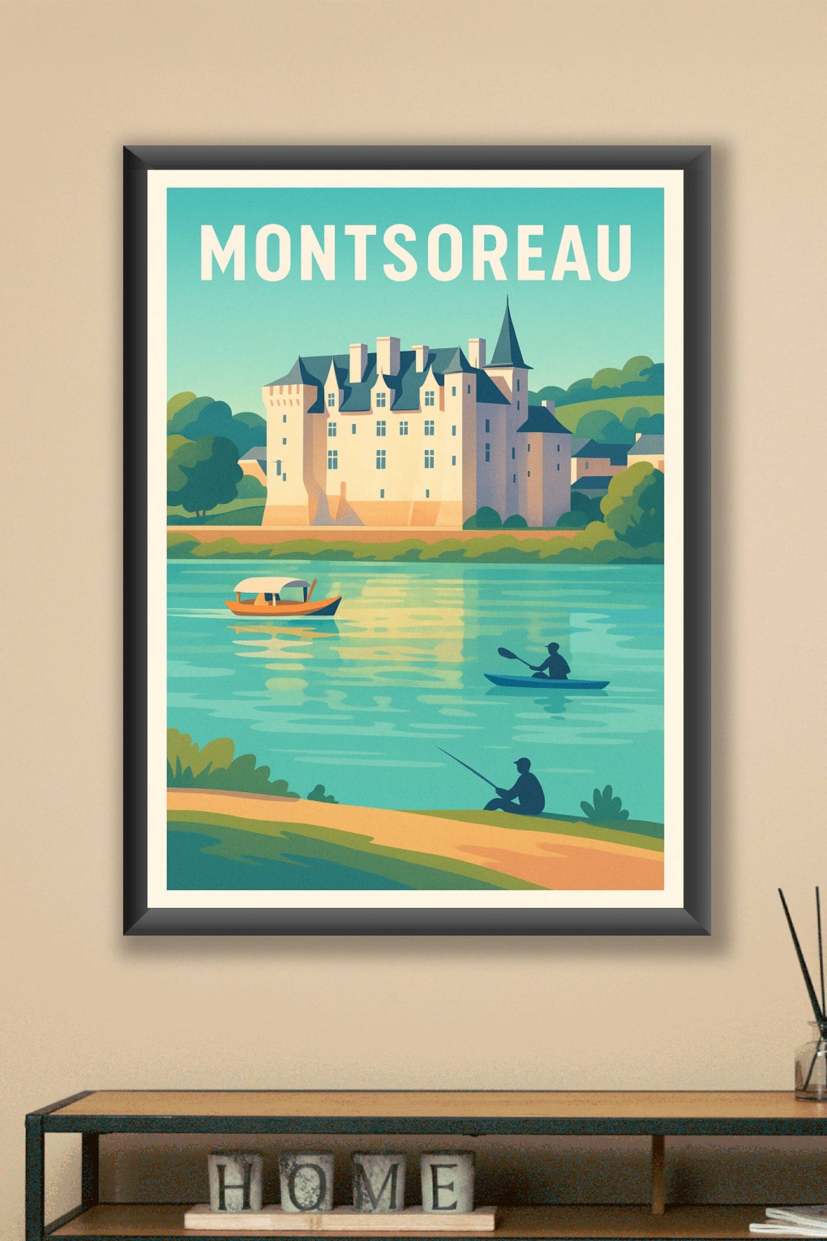 Affiche Montsoreau — Escapade paisible au bord de la Loire · poster d'art de Montsoreau