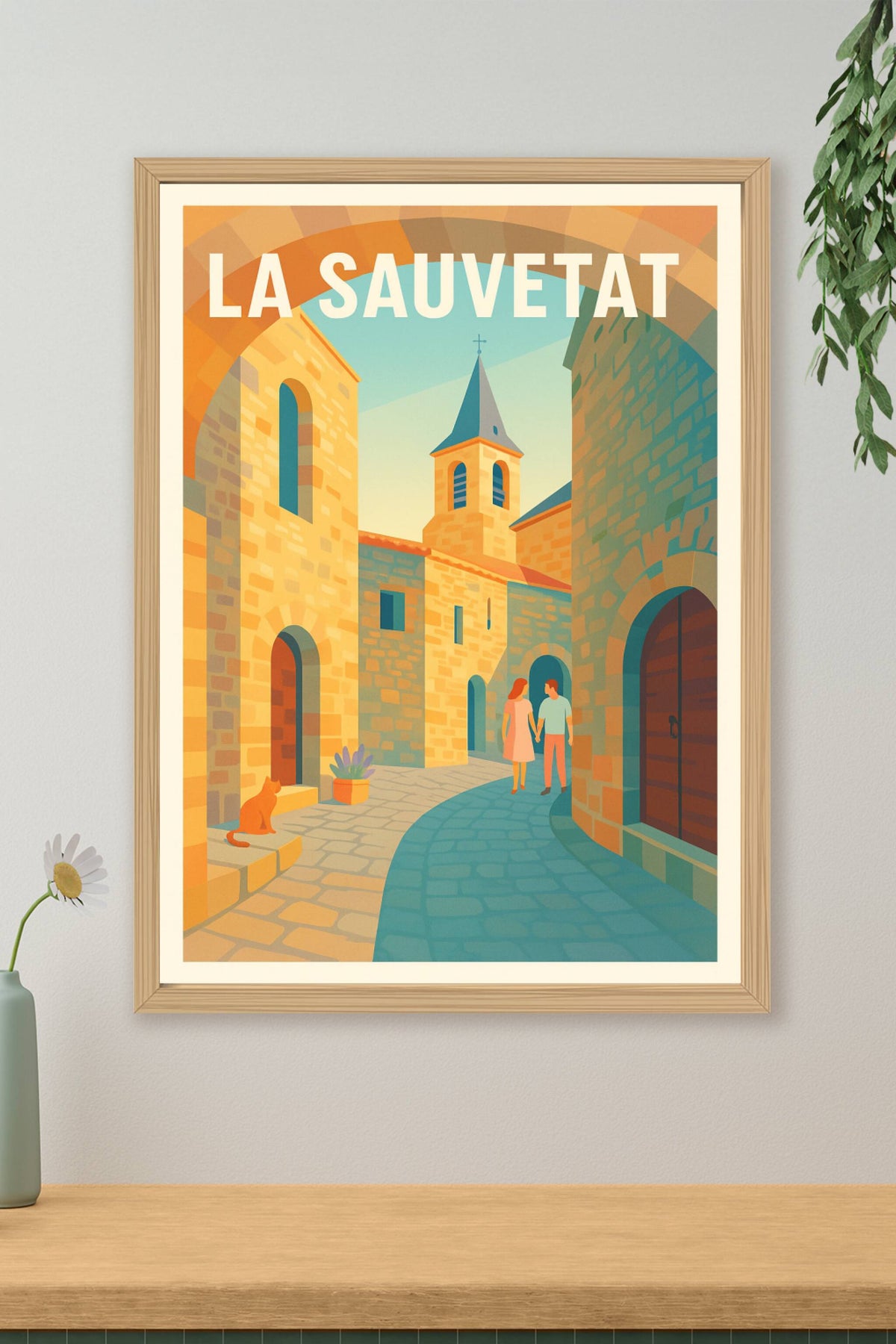 Affiche La Sauvetat — Charme et douceur d'une ruelle typique · poster d'art de La Sauvetat