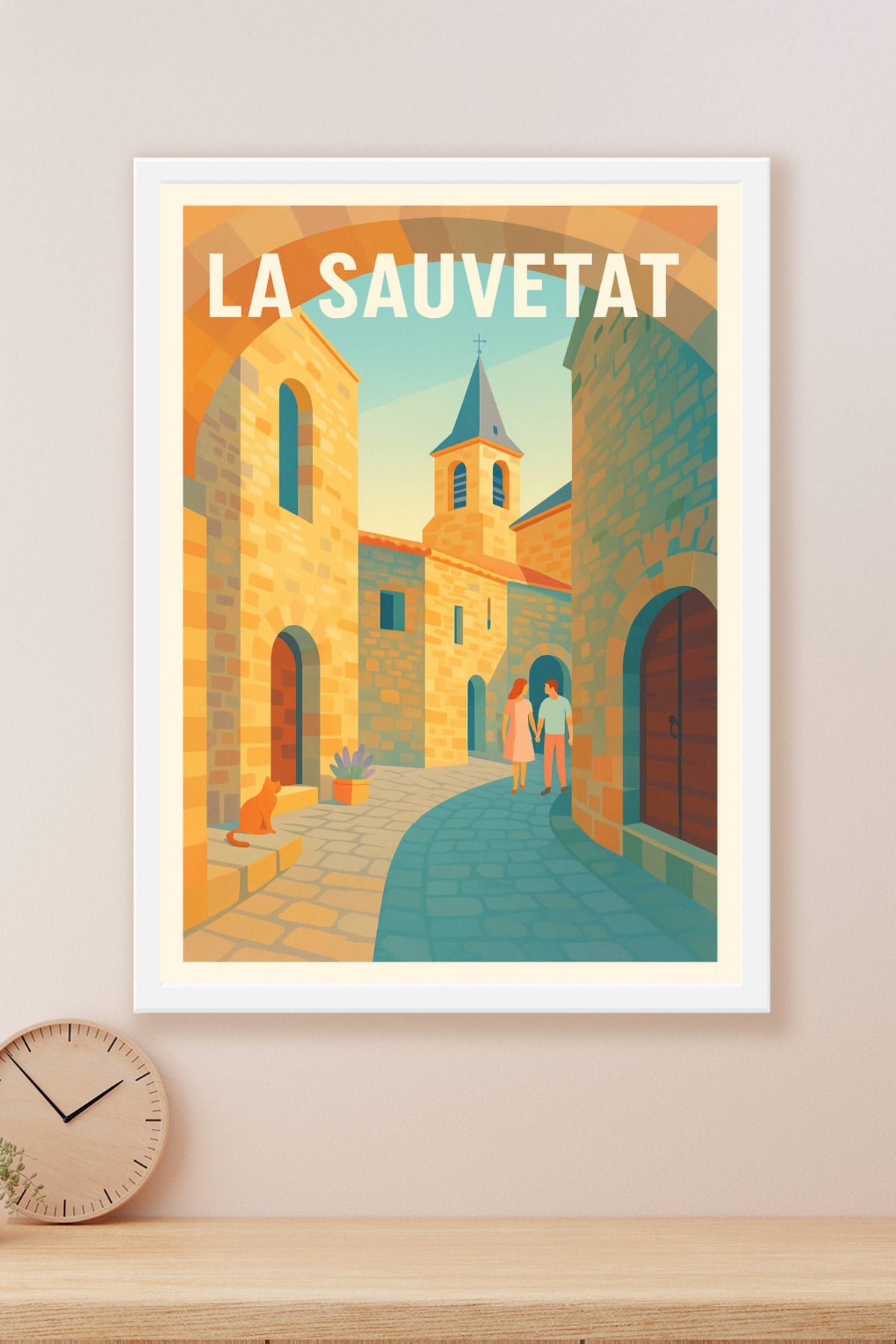 Affiche La Sauvetat — Charme et douceur d'une ruelle typique · poster d'art de La Sauvetat