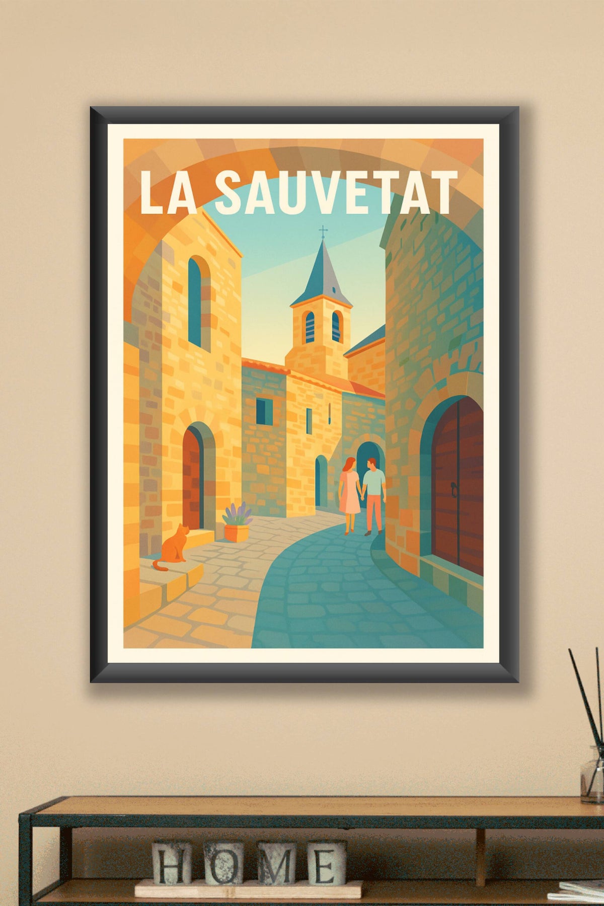 Affiche La Sauvetat — Charme et douceur d'une ruelle typique · poster d'art de La Sauvetat