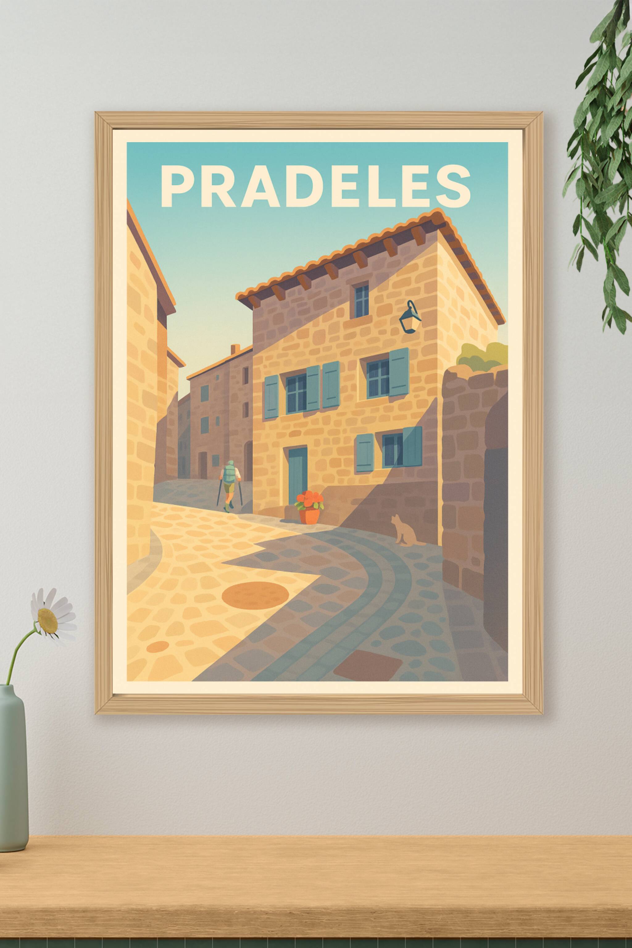 Affiche de Pradelles - Sérénité et charme médiéval